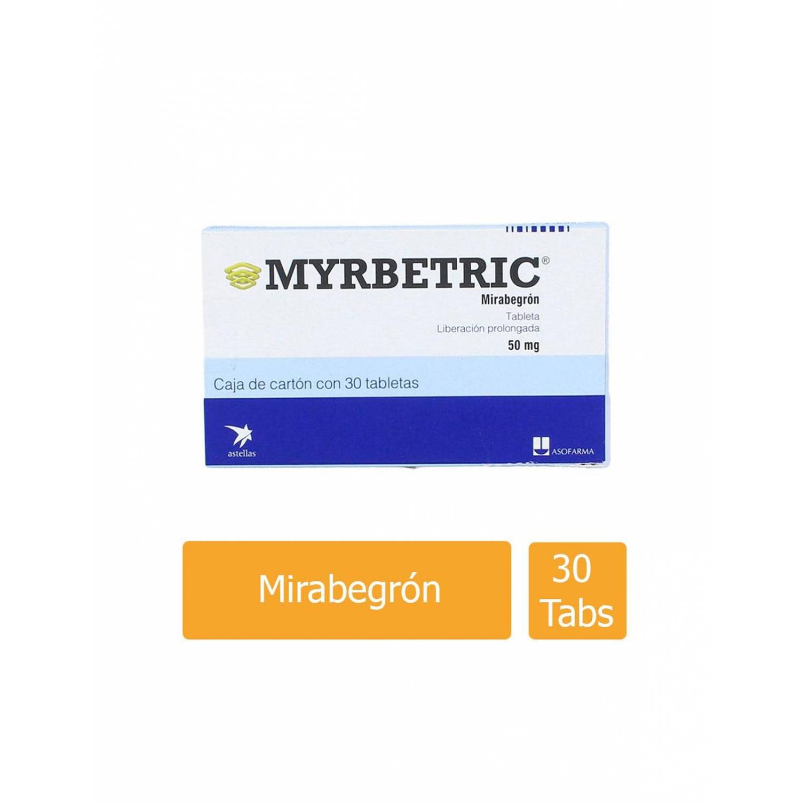 Myrbetric 50 mg Caja Con 30 Tabletas 