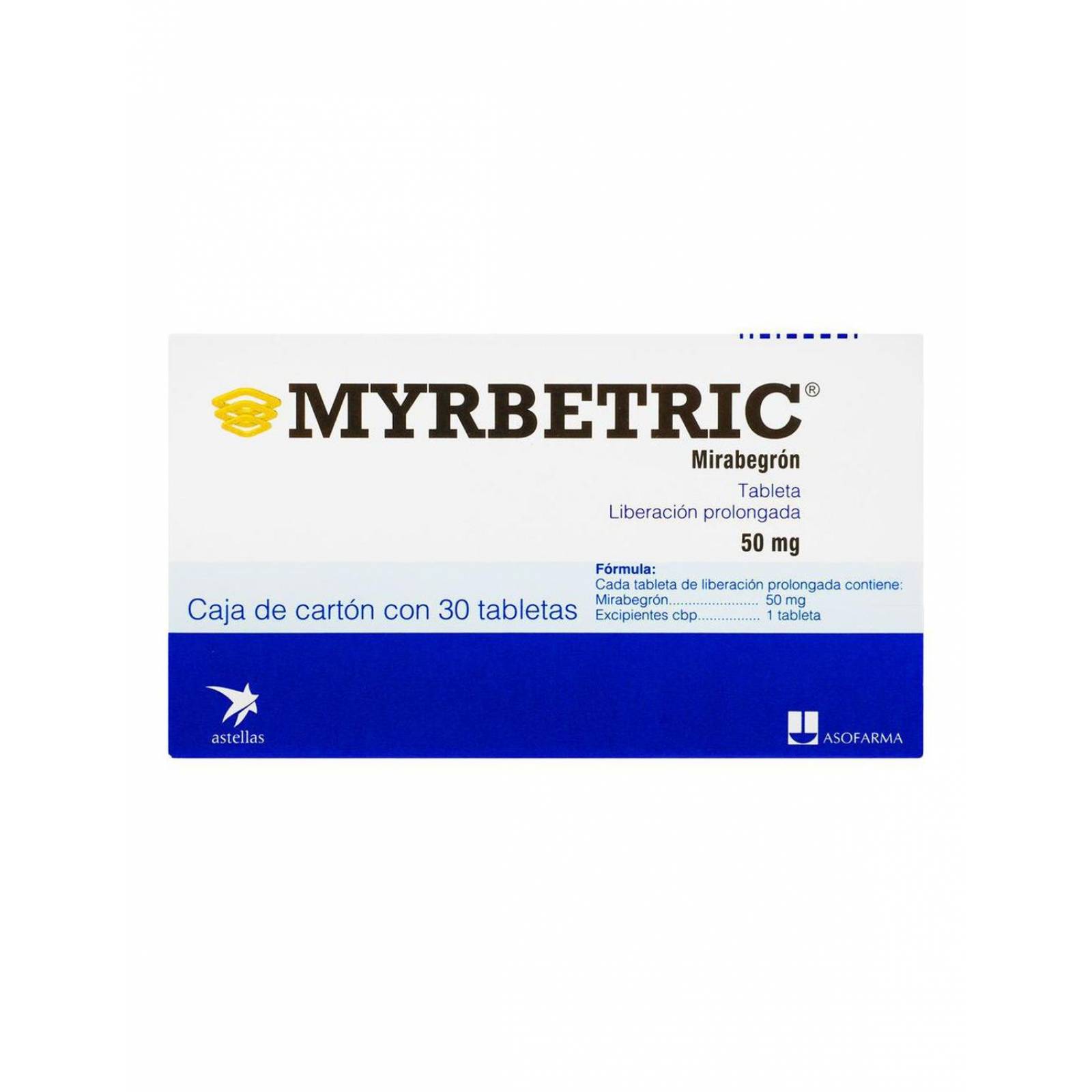 Myrbetric 50 mg Caja Con 30 Tabletas 