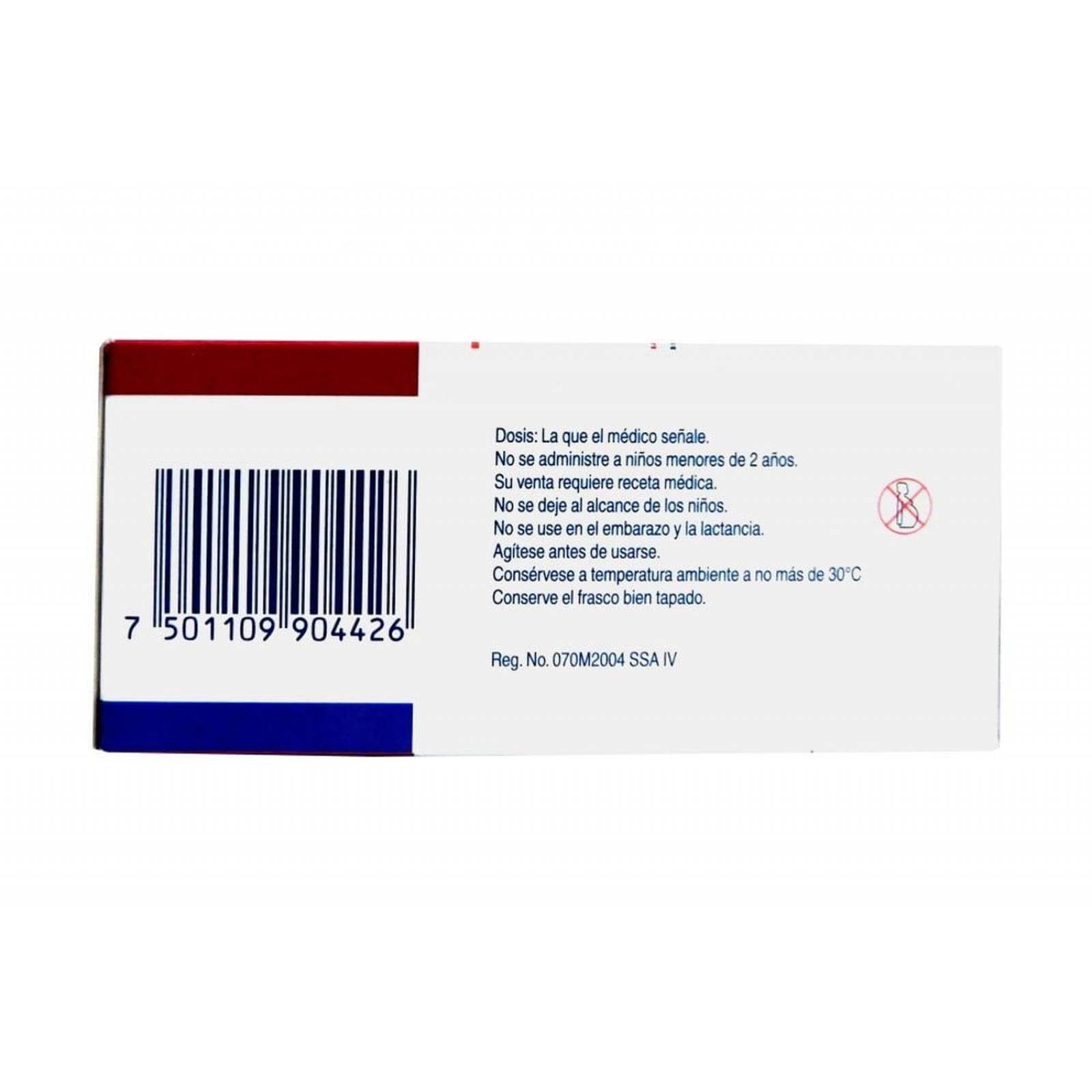 Amoebriz 60 / 10 mg Suspensión Pediátrica Sabor A Cereza Con 10 mL 