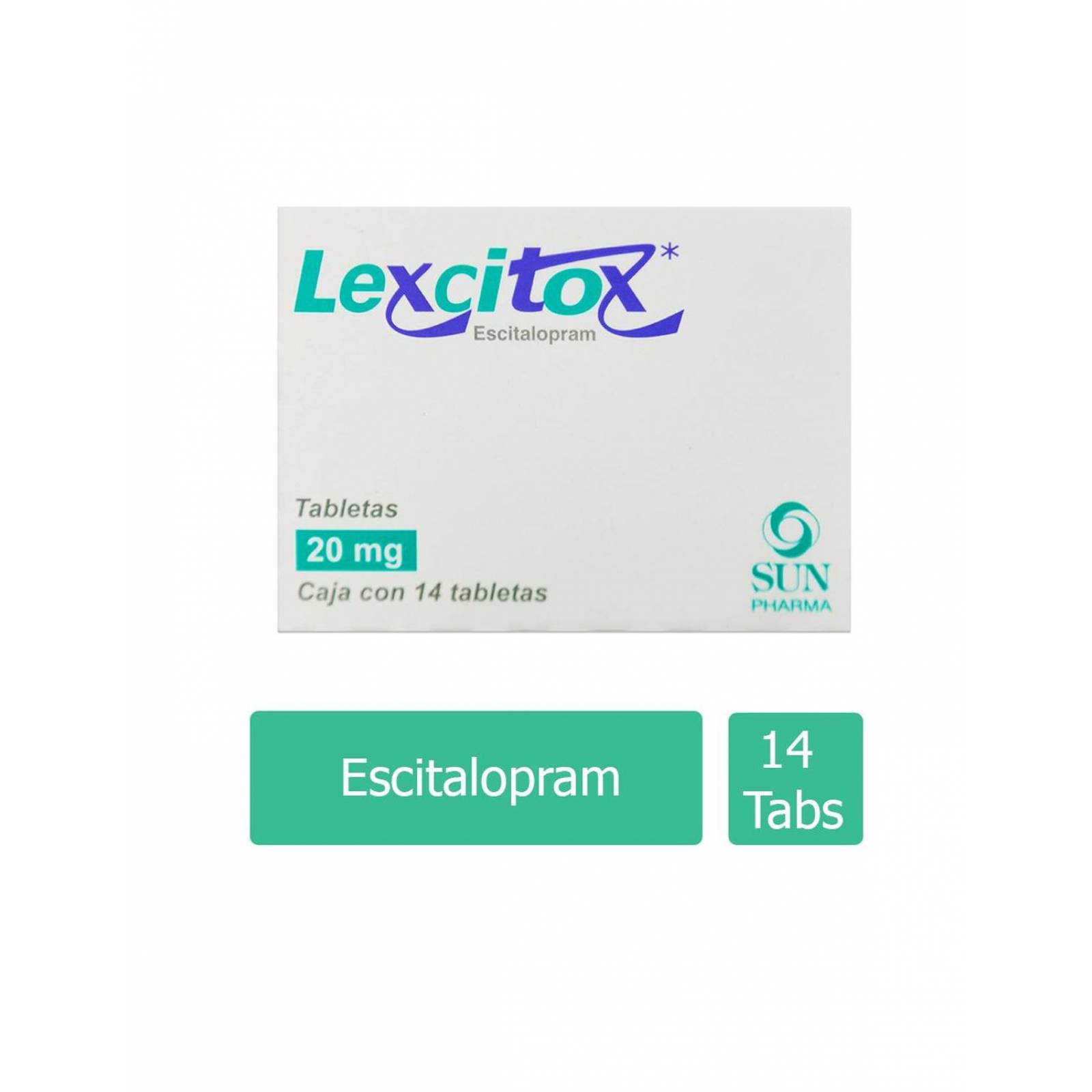 Lexcitox 20 mg Caja de 14 Tabletas 