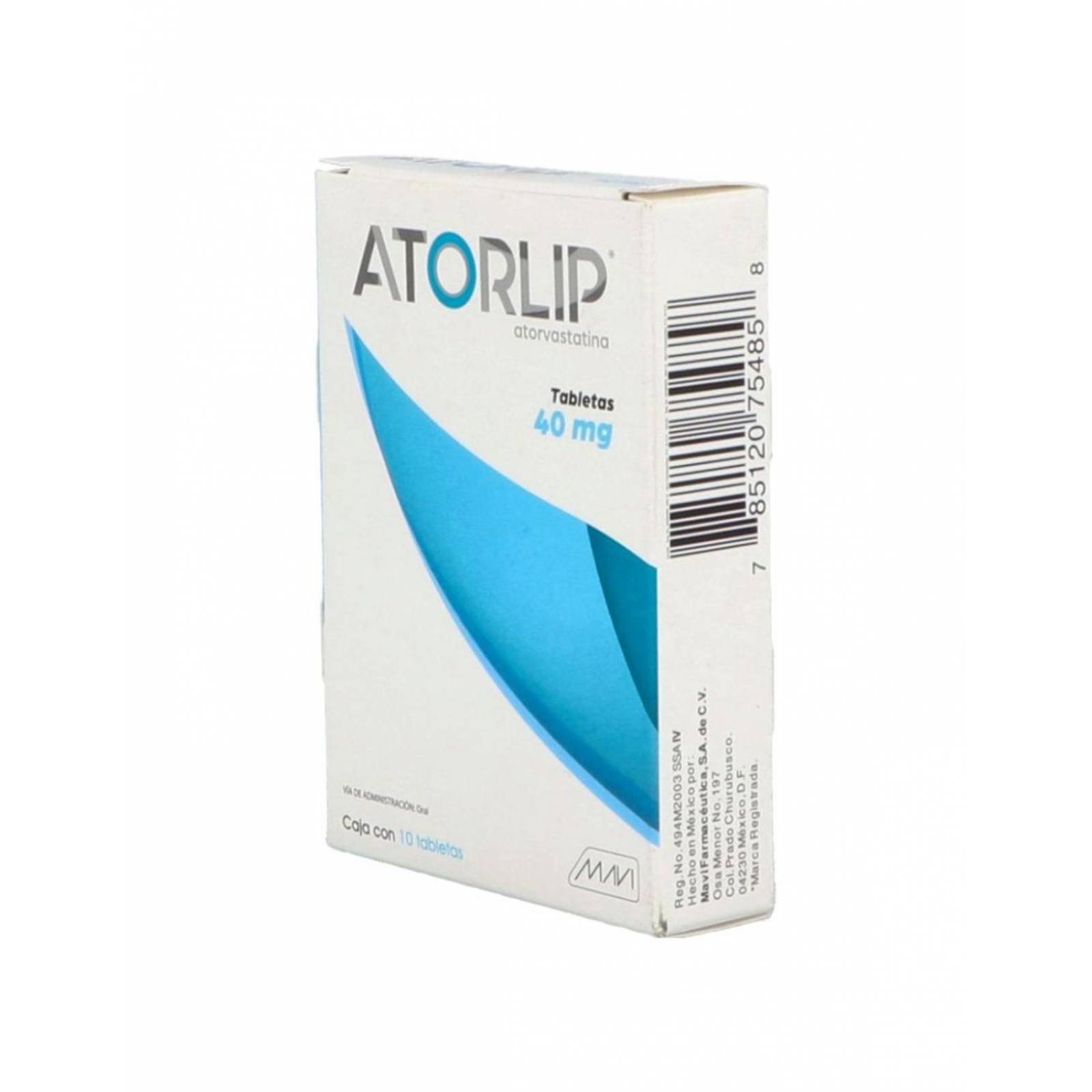 Atorvastatina 40 mg Caja Con 10 Tabletas 