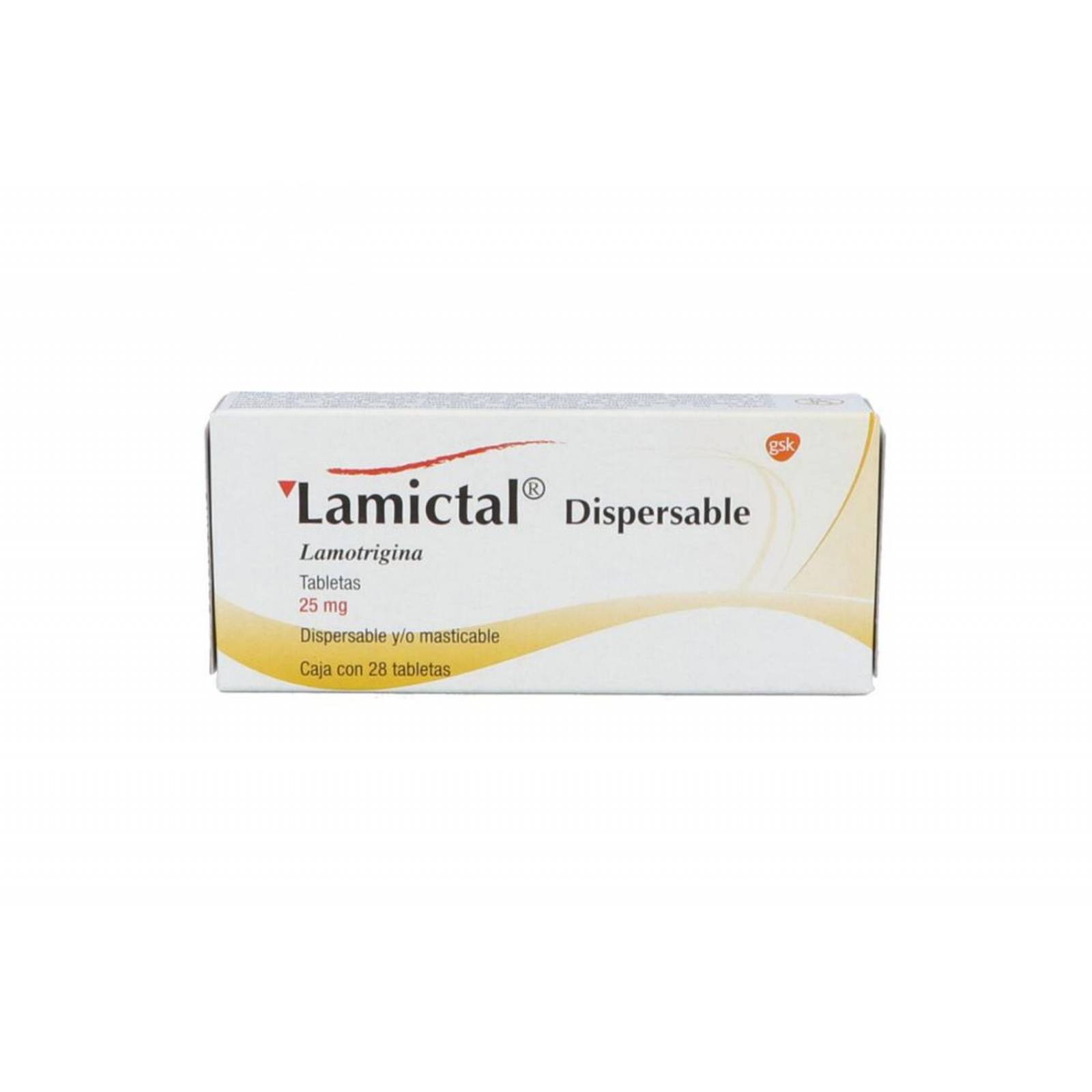Lamictal Dispersable 25 mg Caja Con 28 Tabletas 