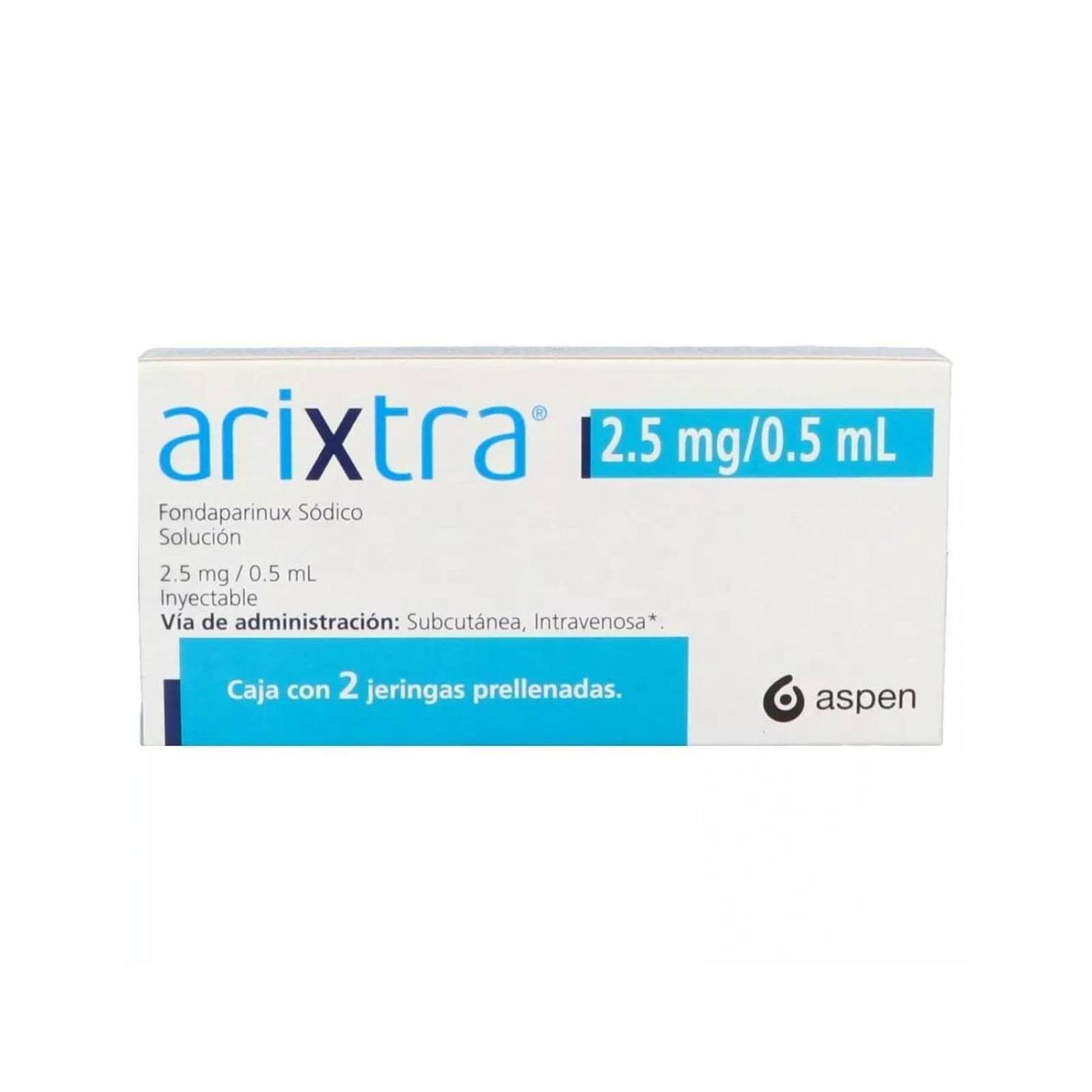 Arixtra 2.5 mg Caja Con 2 jeringas prellenadas de 0.5 mL 