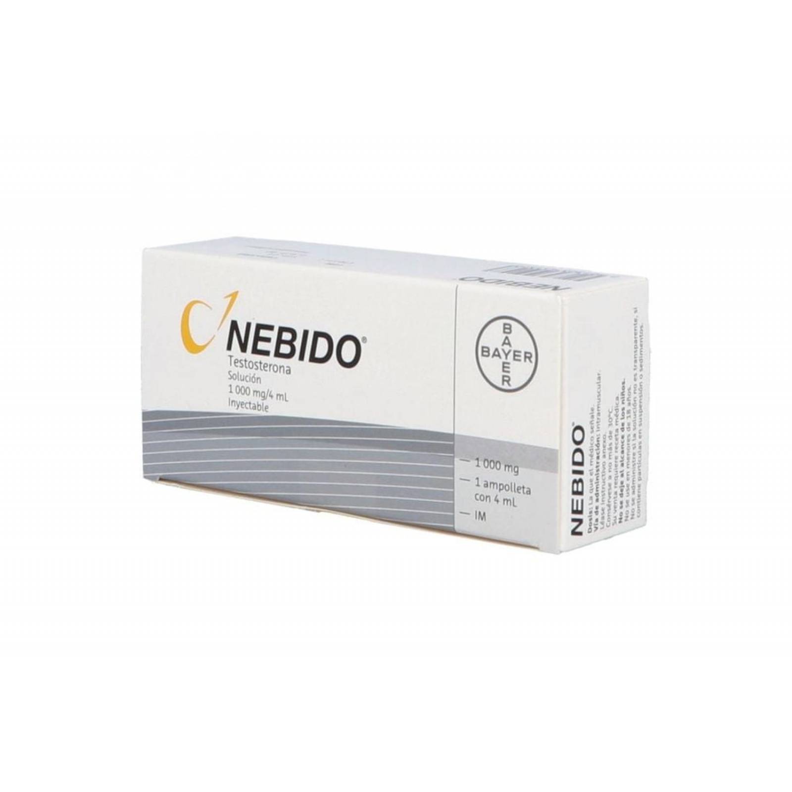 Nebido Solución Inyectable 1000 mg Caja Con 1 Ampolleta 4 mL 