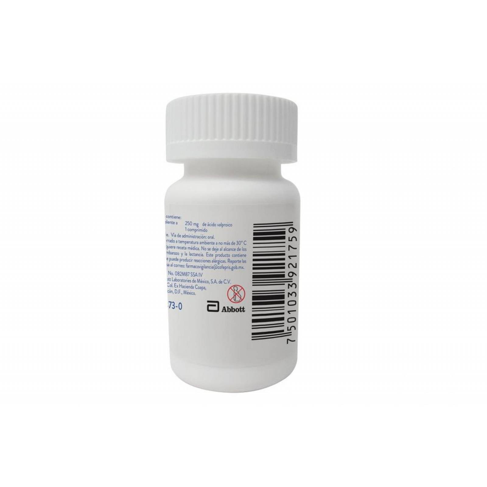 Epival 250 Mg Frasco Con 30 Comprimidos 