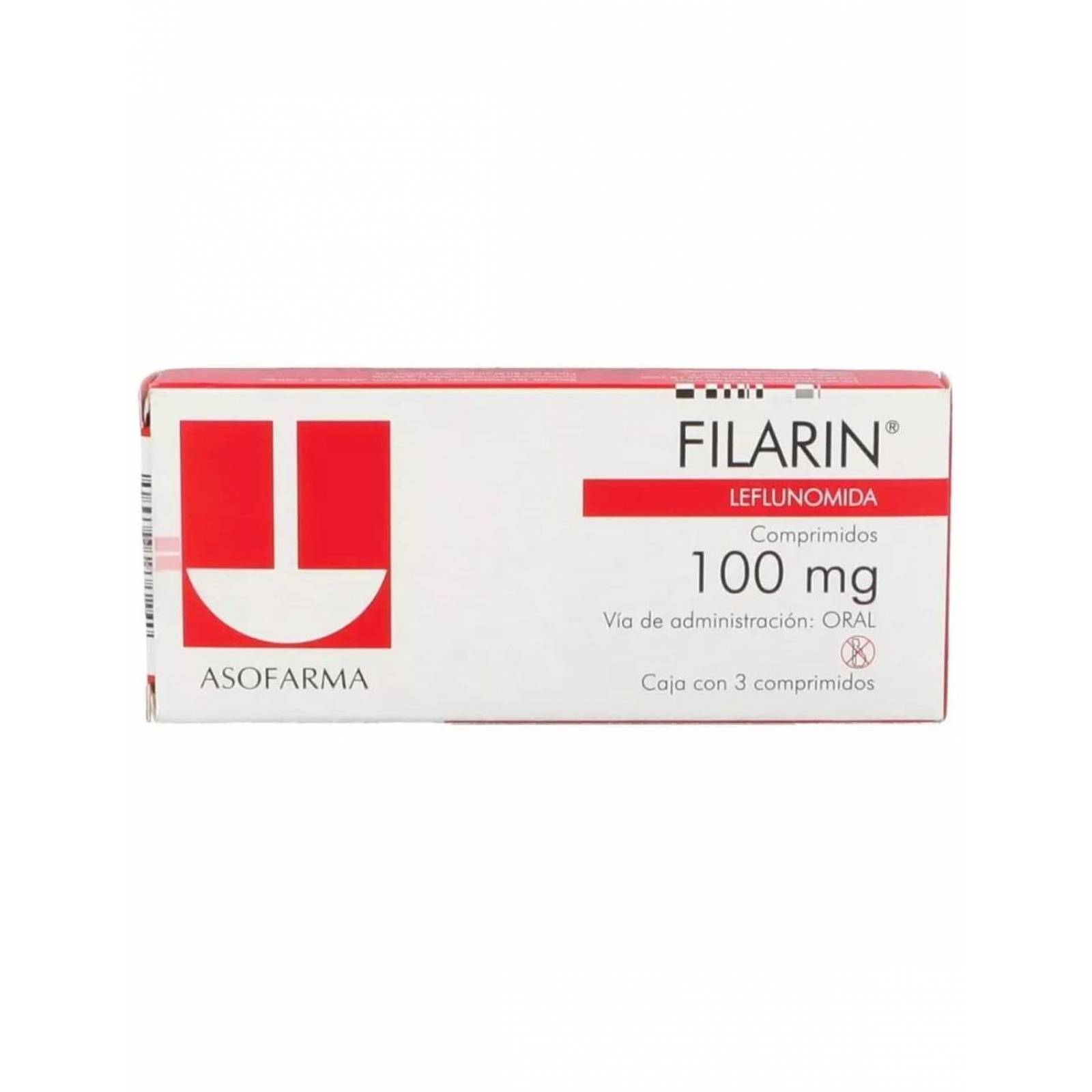 Filarin 100 mg Caja Con 3 Comprimidos 