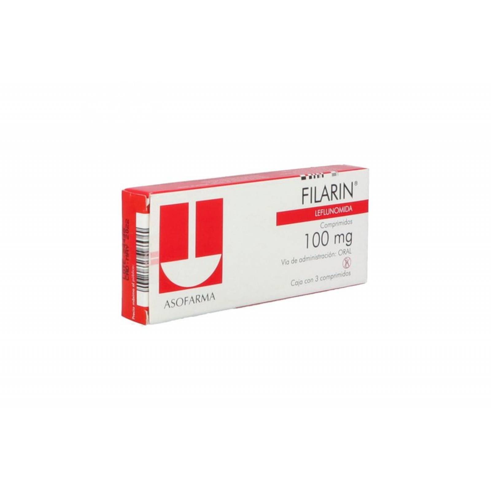 Filarin 100 mg Caja Con 3 Comprimidos 