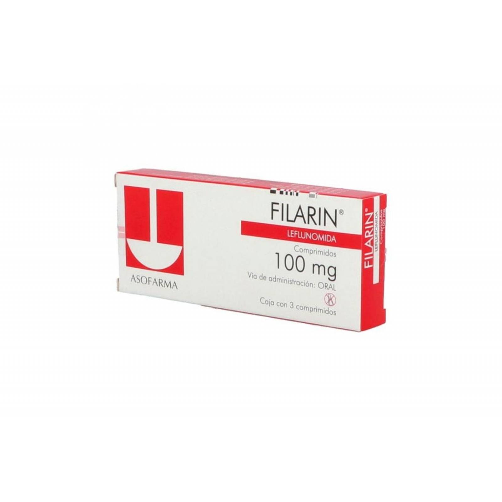 Filarin 100 mg Caja Con 3 Comprimidos 