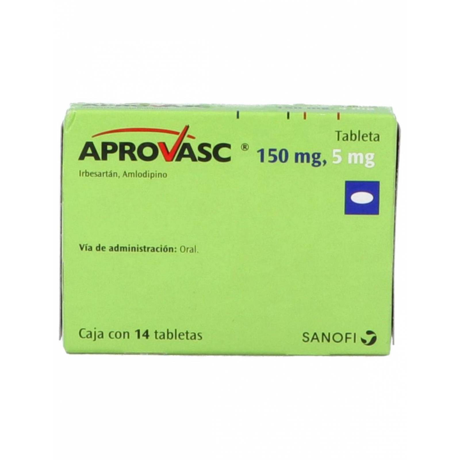 Aprovasc 150 mg / 5 mg Caja Con 14 Tabletas