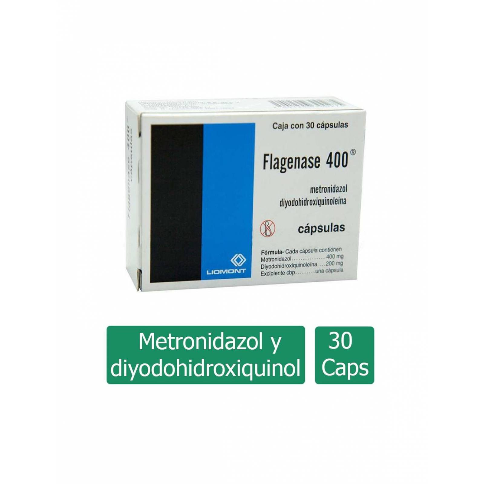 Flagenase 400 mg/200 mg Caja Con 30 Cápsulas 