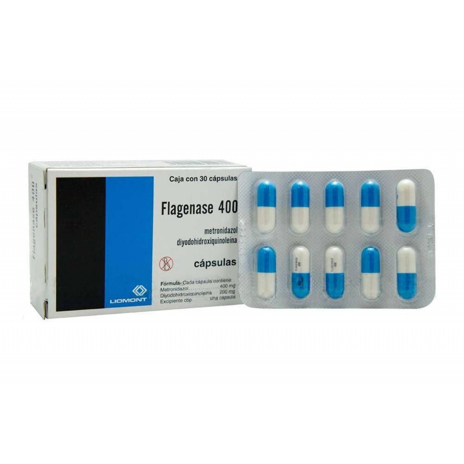 Flagenase 400 mg/200 mg Caja Con 30 Cápsulas 