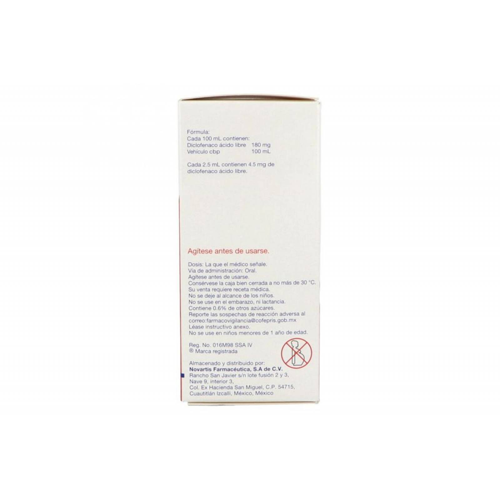 Cataflam Pediatrico 180 mg Suspensión con 120 mL 