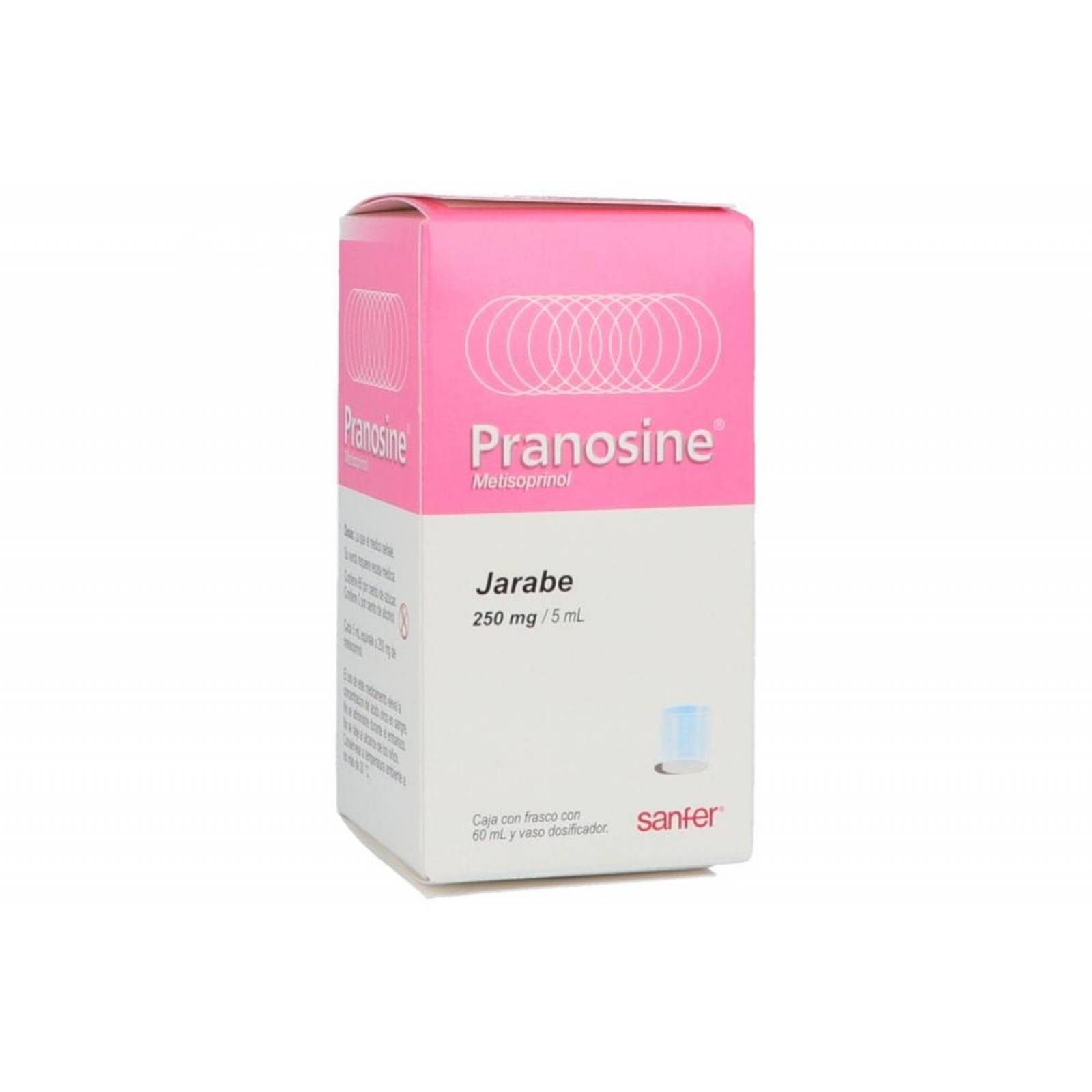 Pranosine Jarabe 250 mg / 5 mL Caja Con Frasco Con 60 mL 