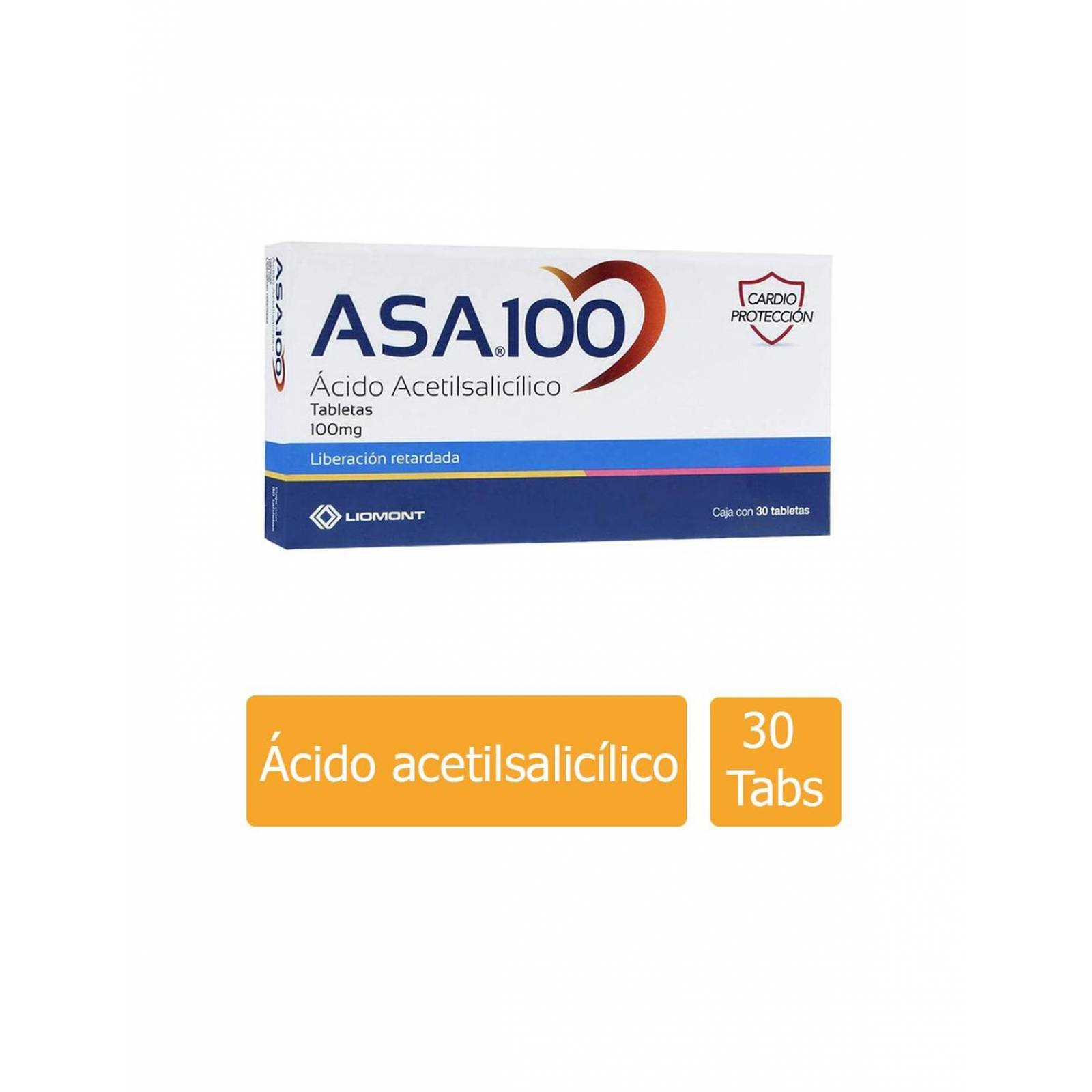 Asa 100 mg Caja Con 30 Tabletas 