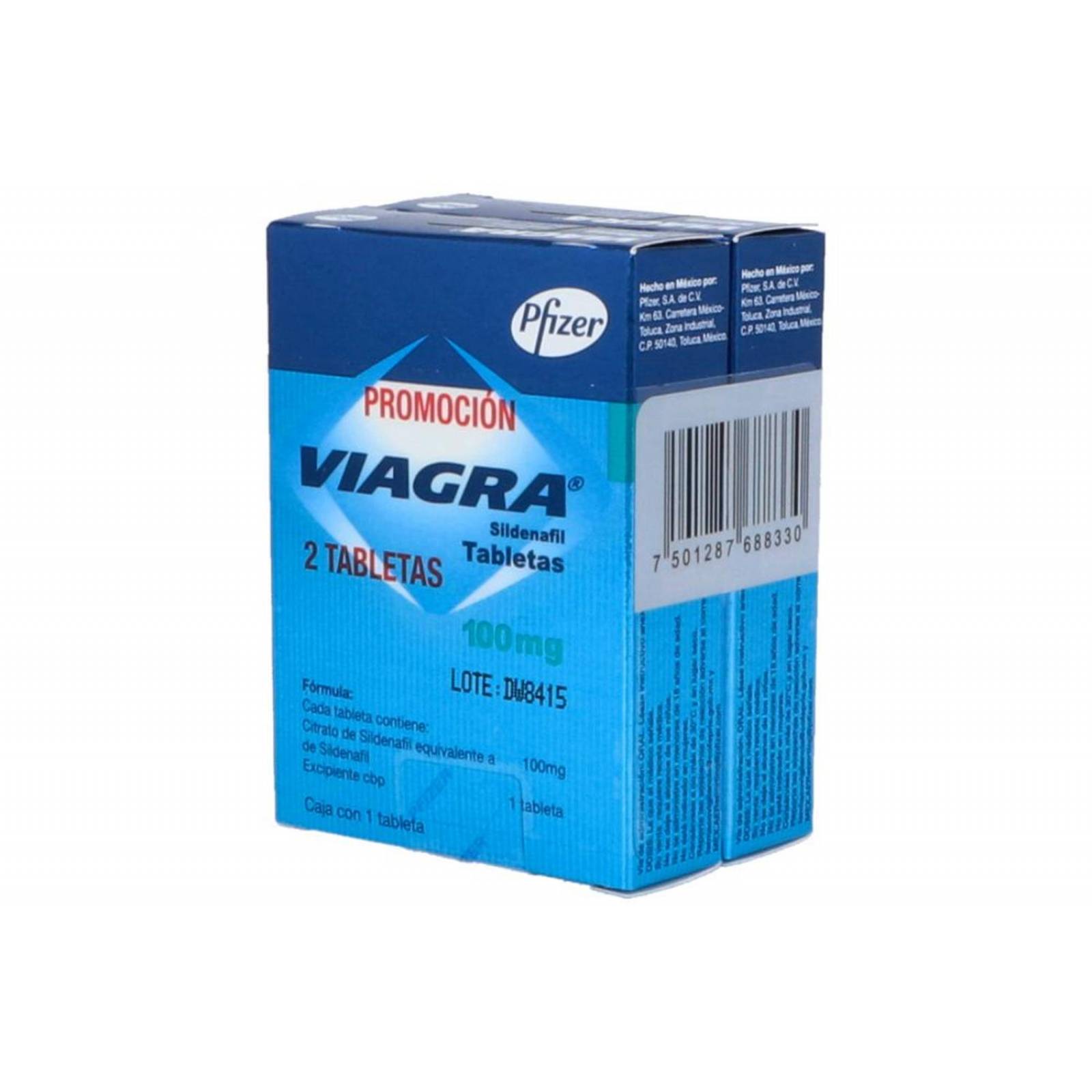 Viagra 100 mg Caja Con 2 Tabletas 
