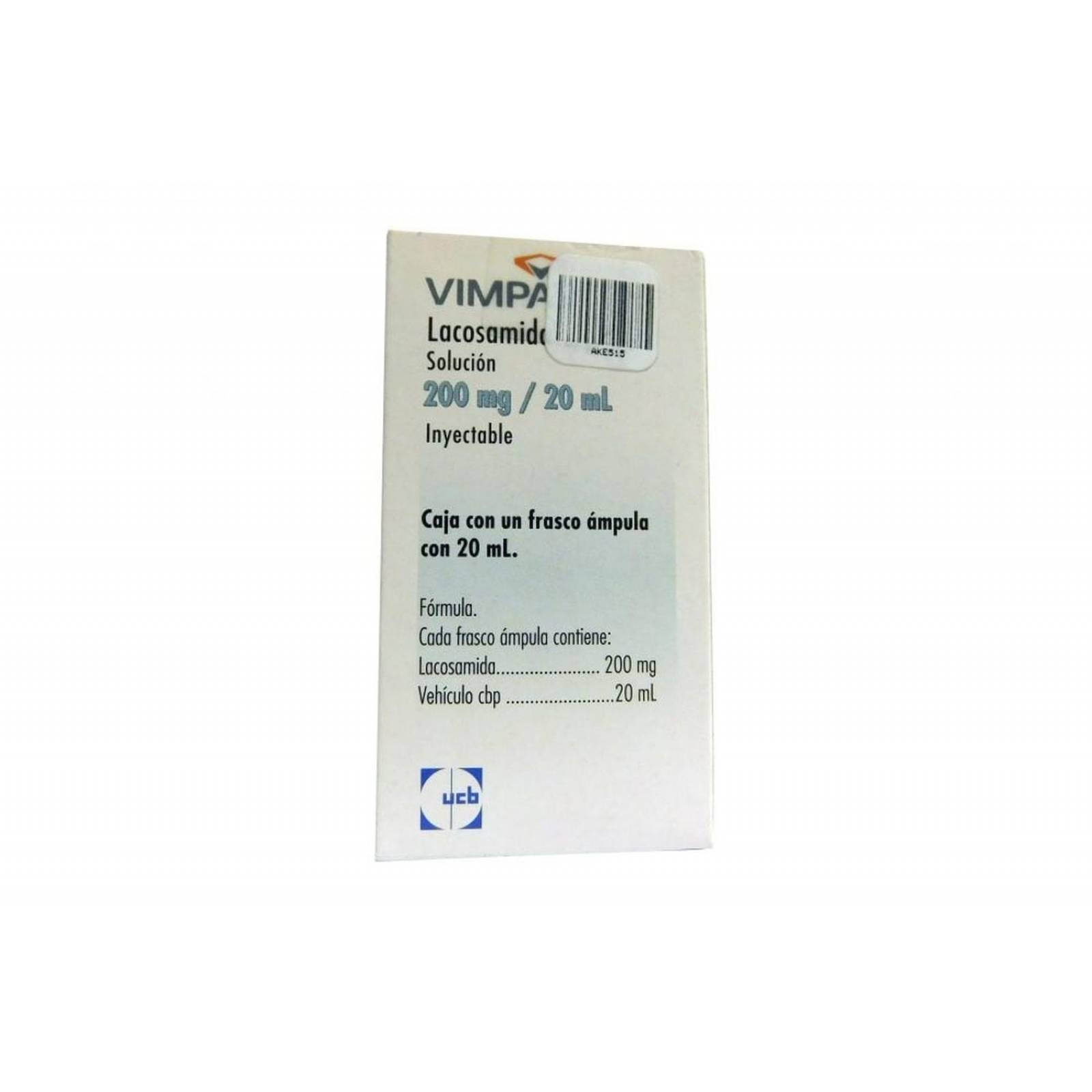 Vimpat Solución 200 mg/20 mL Caja Con Un Frasco Ámpula 