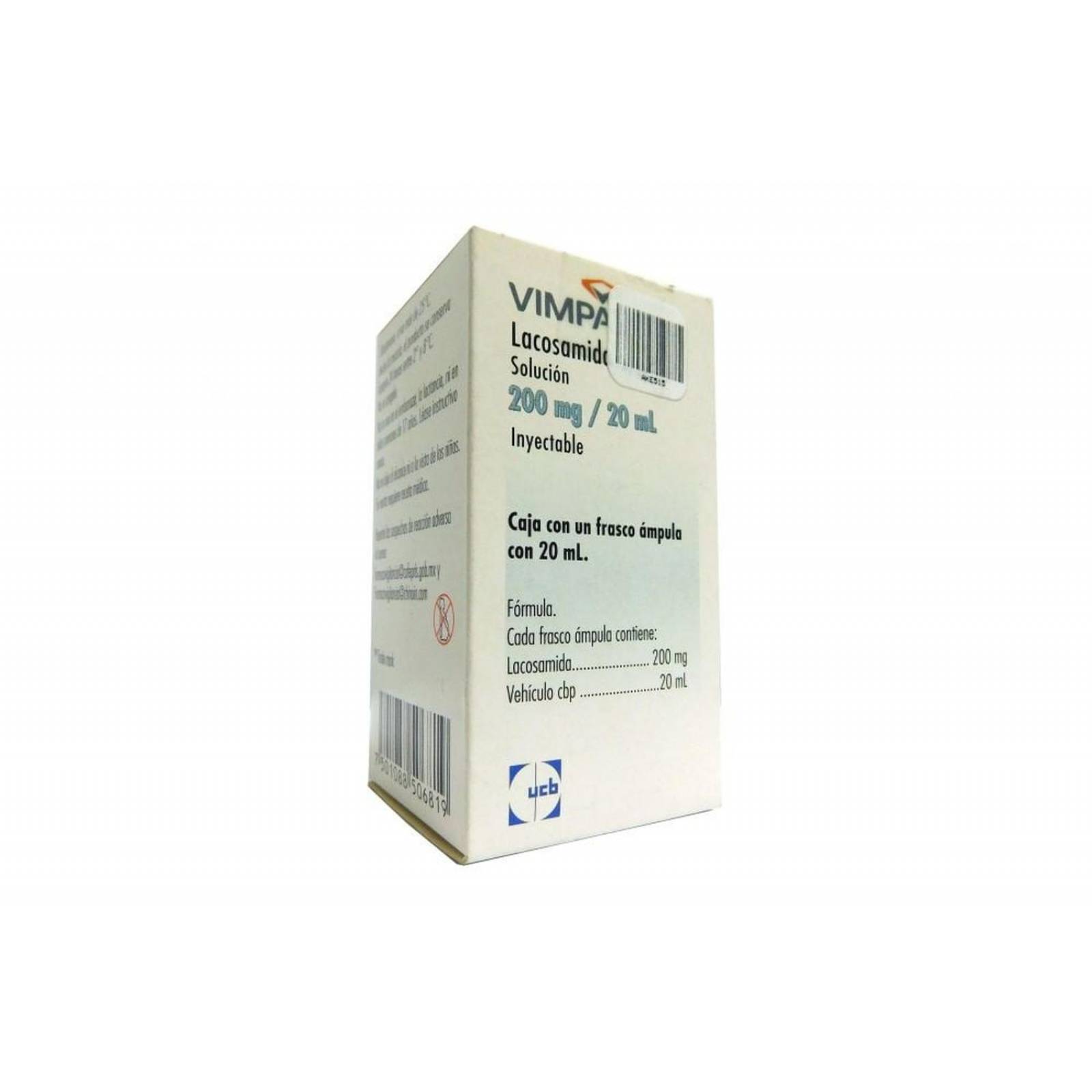 Vimpat Solución 200 mg/20 mL Caja Con Un Frasco Ámpula 