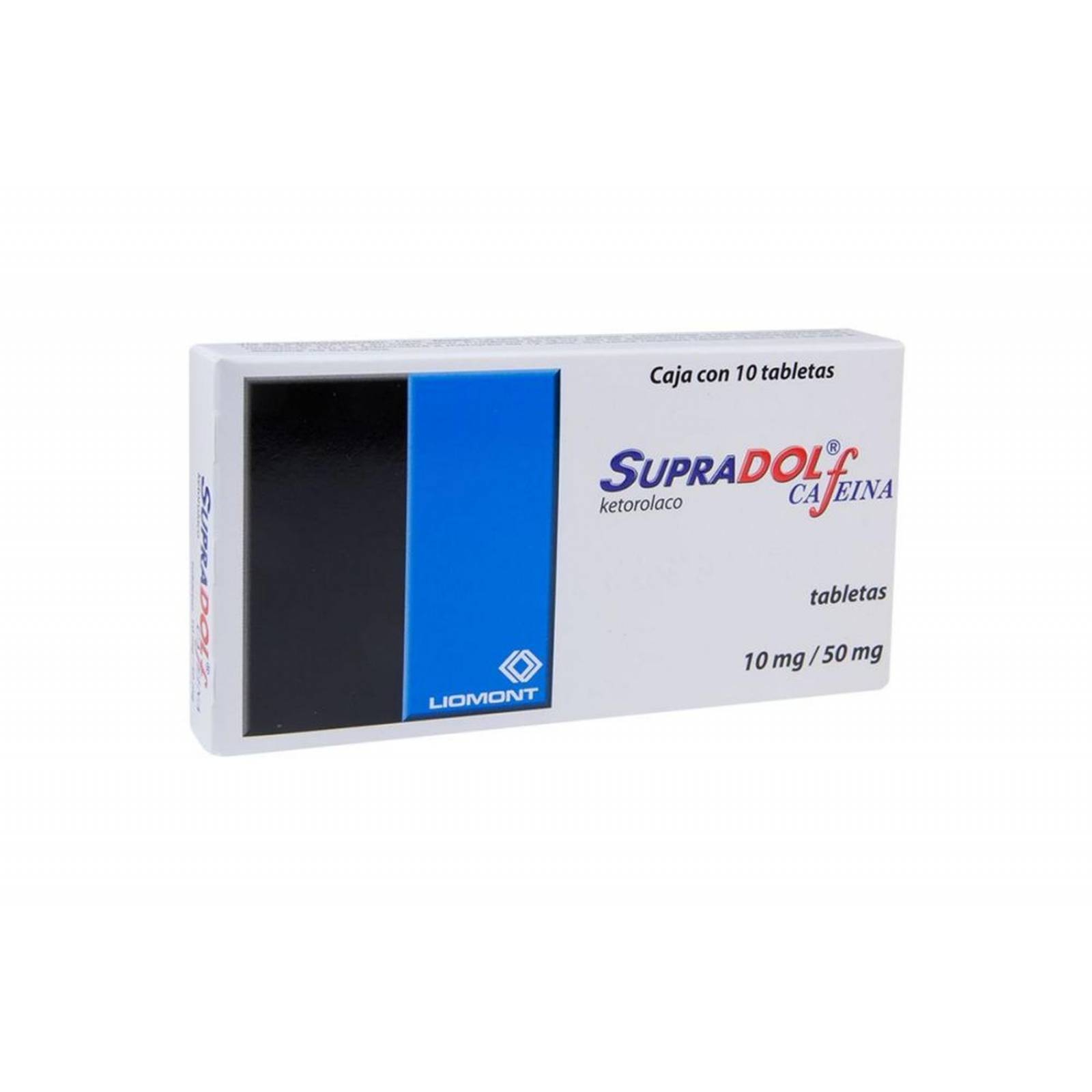 Supradol Cafeina 10 mg / 50 mg Caja Con 10 Tabletas 