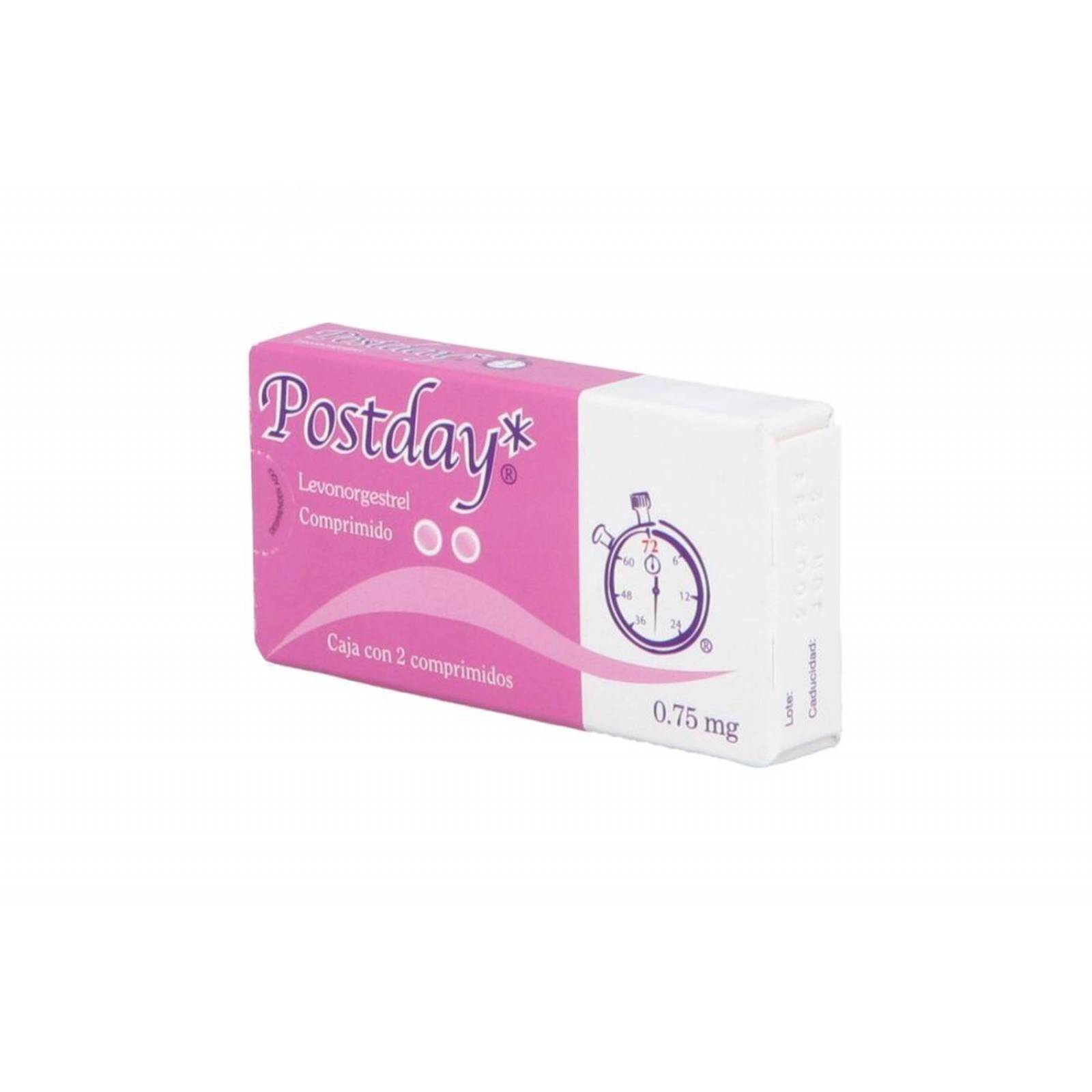 Postday 0.75 mg Caja Con 2 Tabletas 