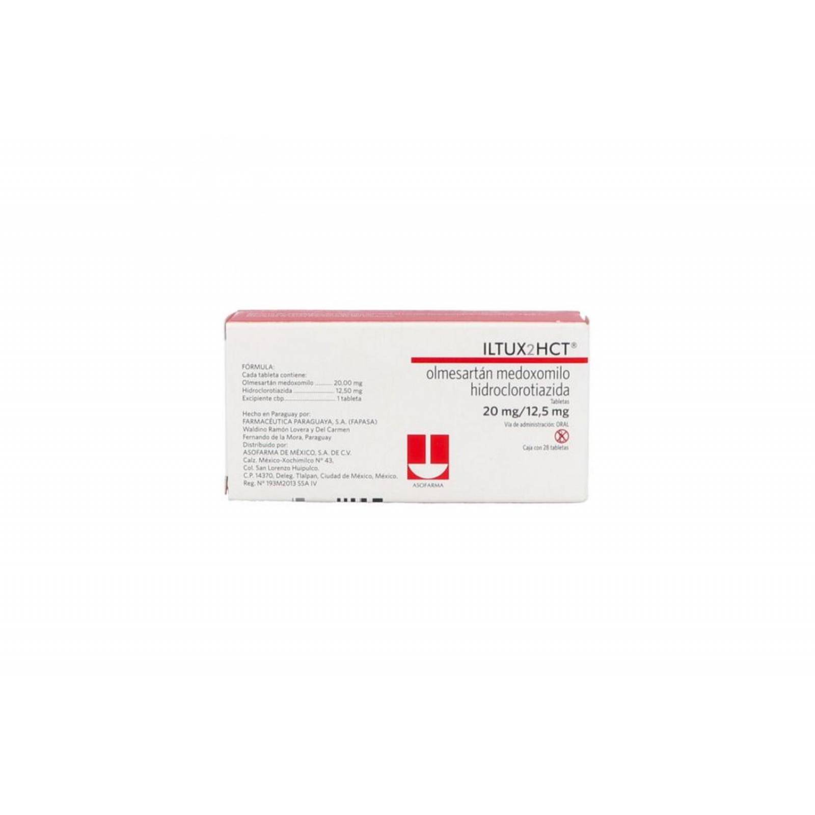 Iltux2hct 20 mg /12,5 mg Caja Con 28 Tabletas 