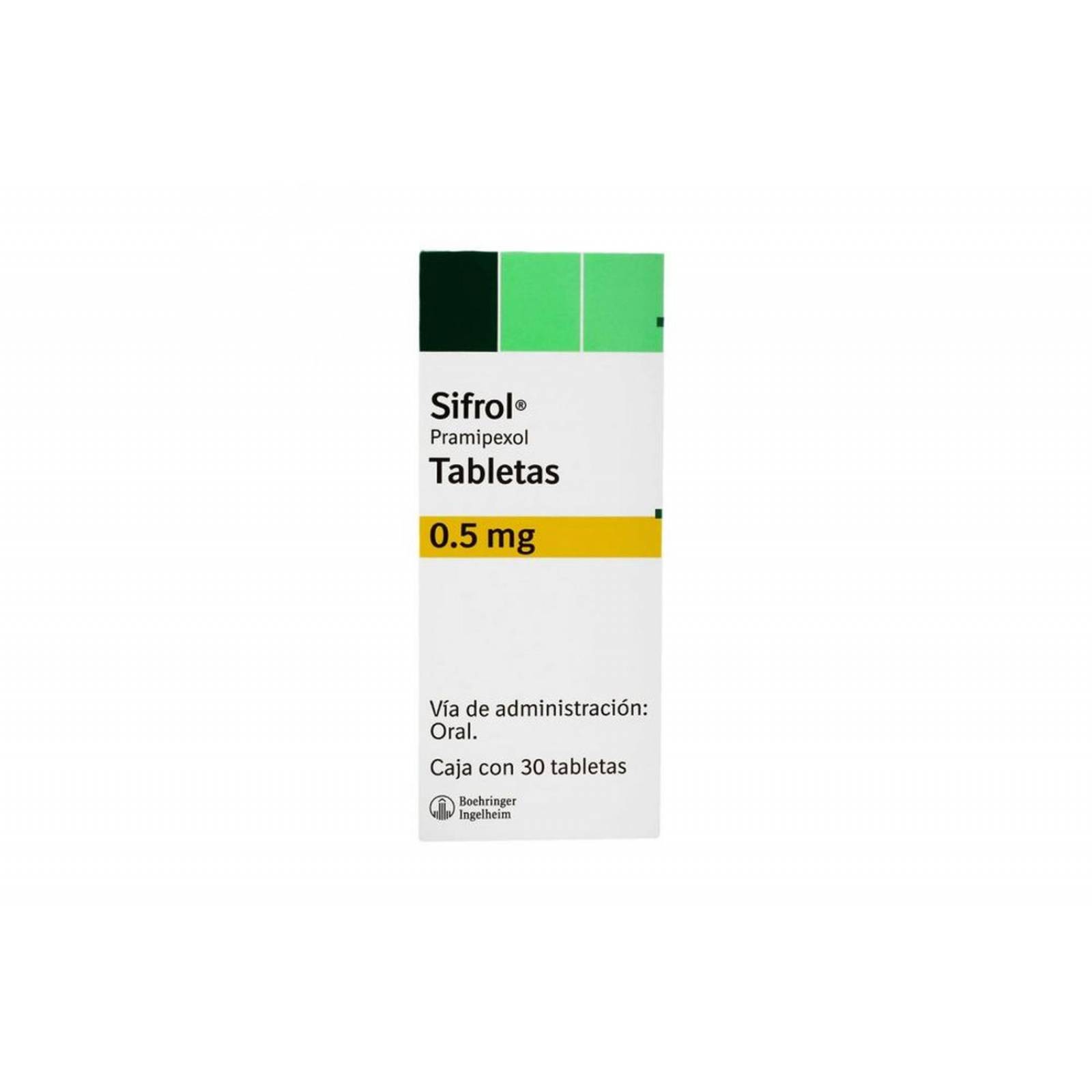 Sifrol 0.5 mg Caja Con 30 Tabletas 