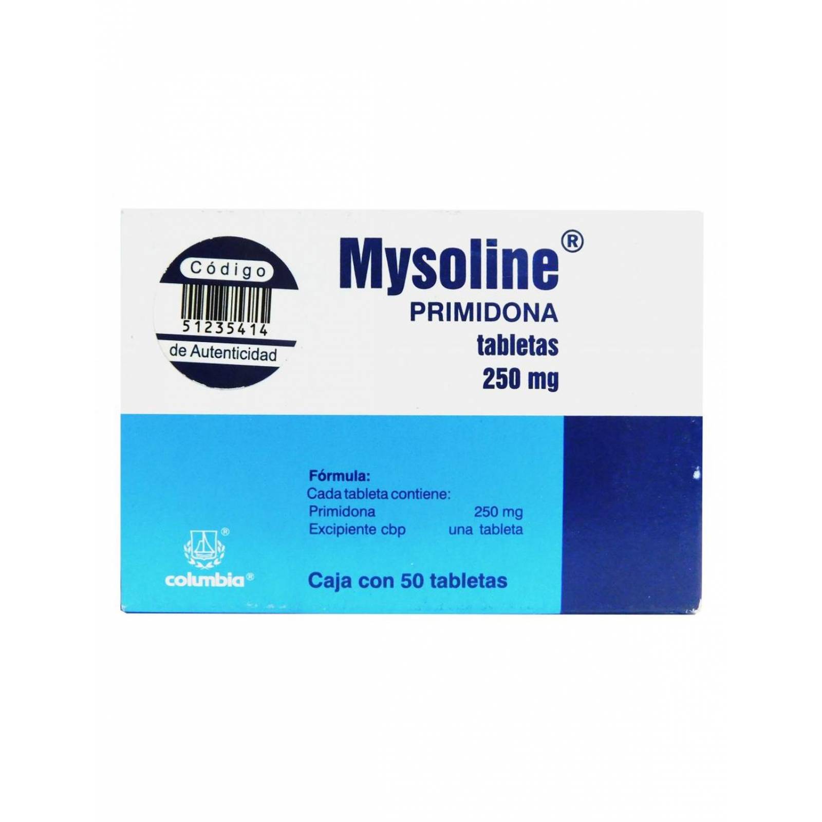 Mysoline 250 mg Caja Con 50 Tabletas 