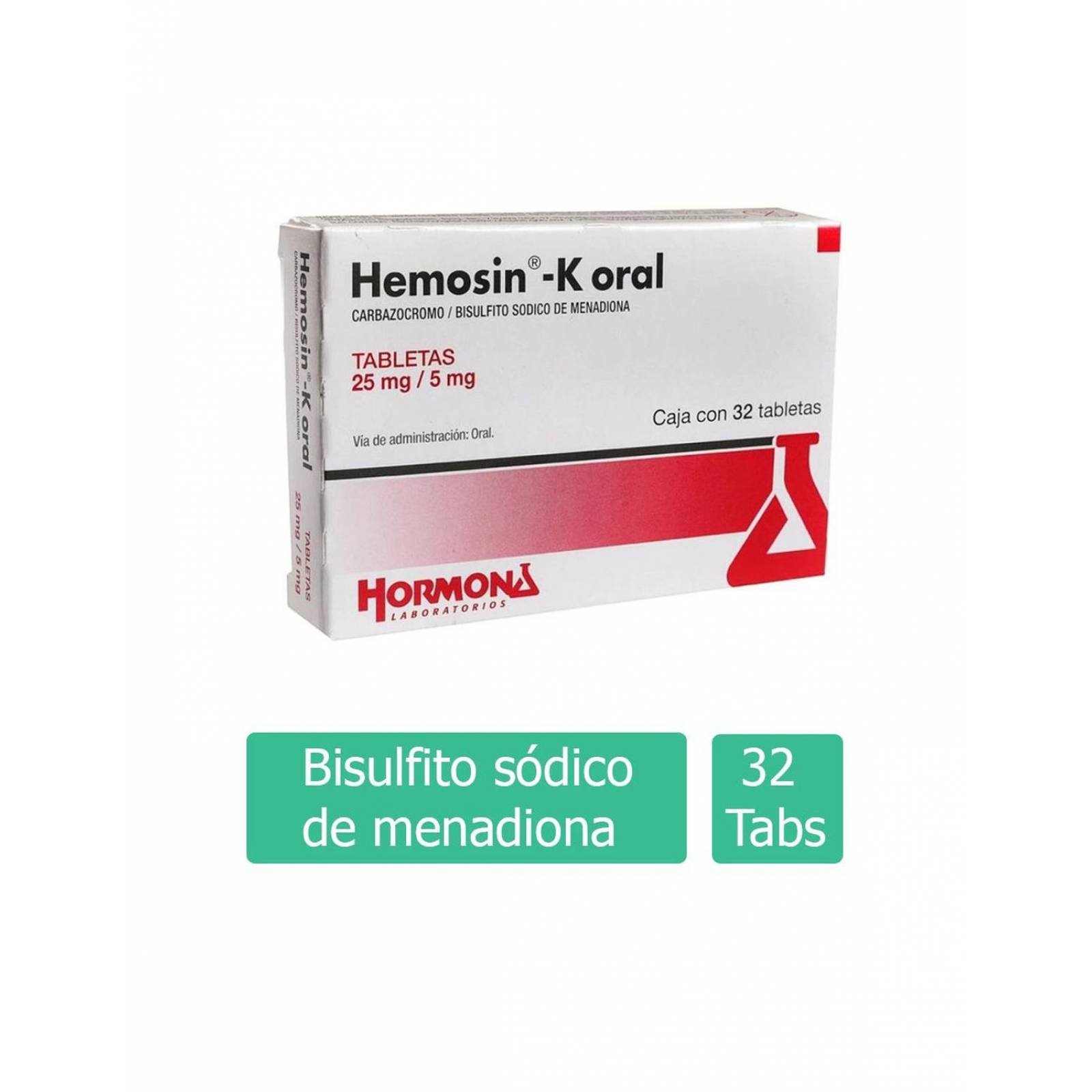 Hemosin K 25 mg / 5 mg Caja Con 32 Tabletas 