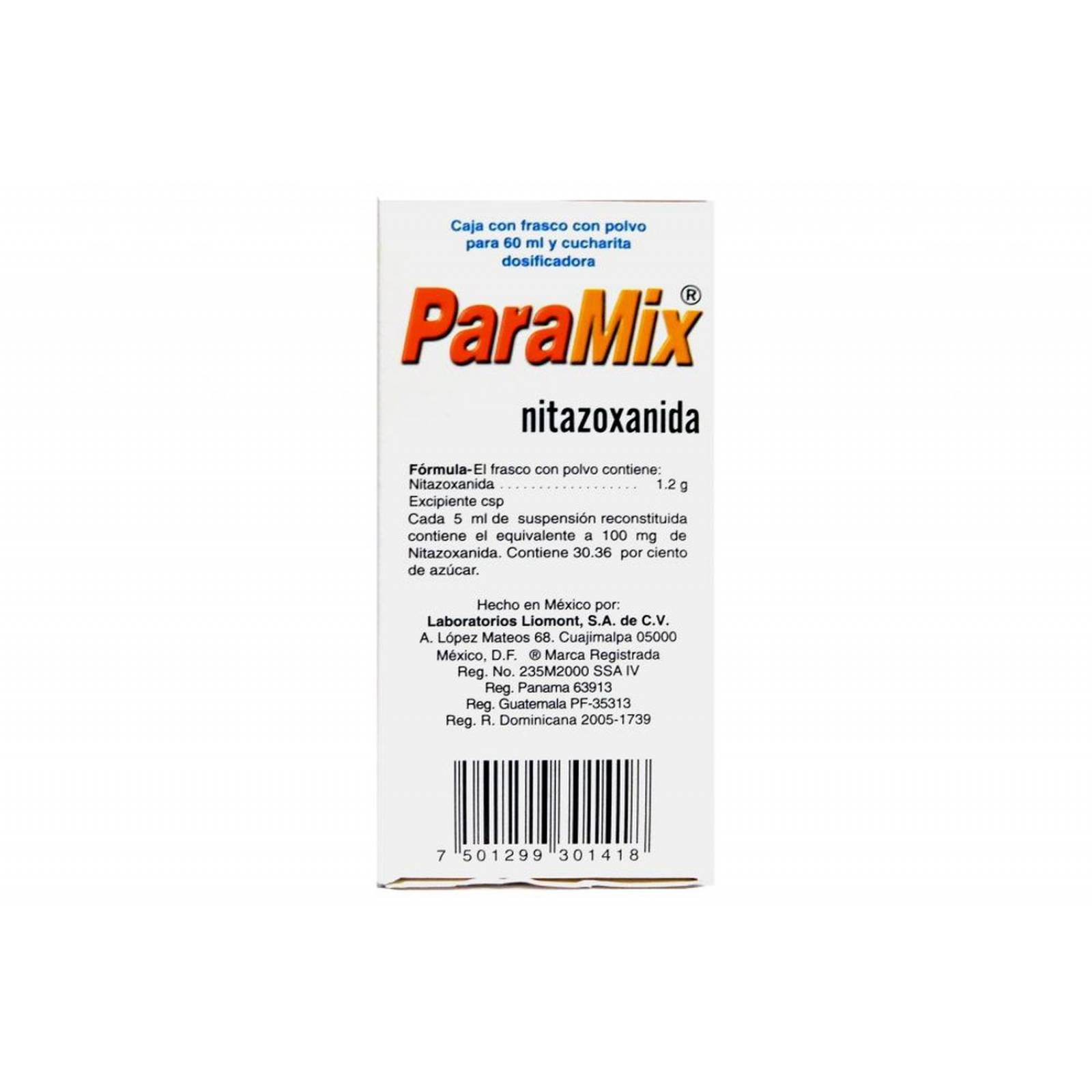Paramix 60 mL Suspensión Caja Con Frasco Dosificadora y Cucharita 