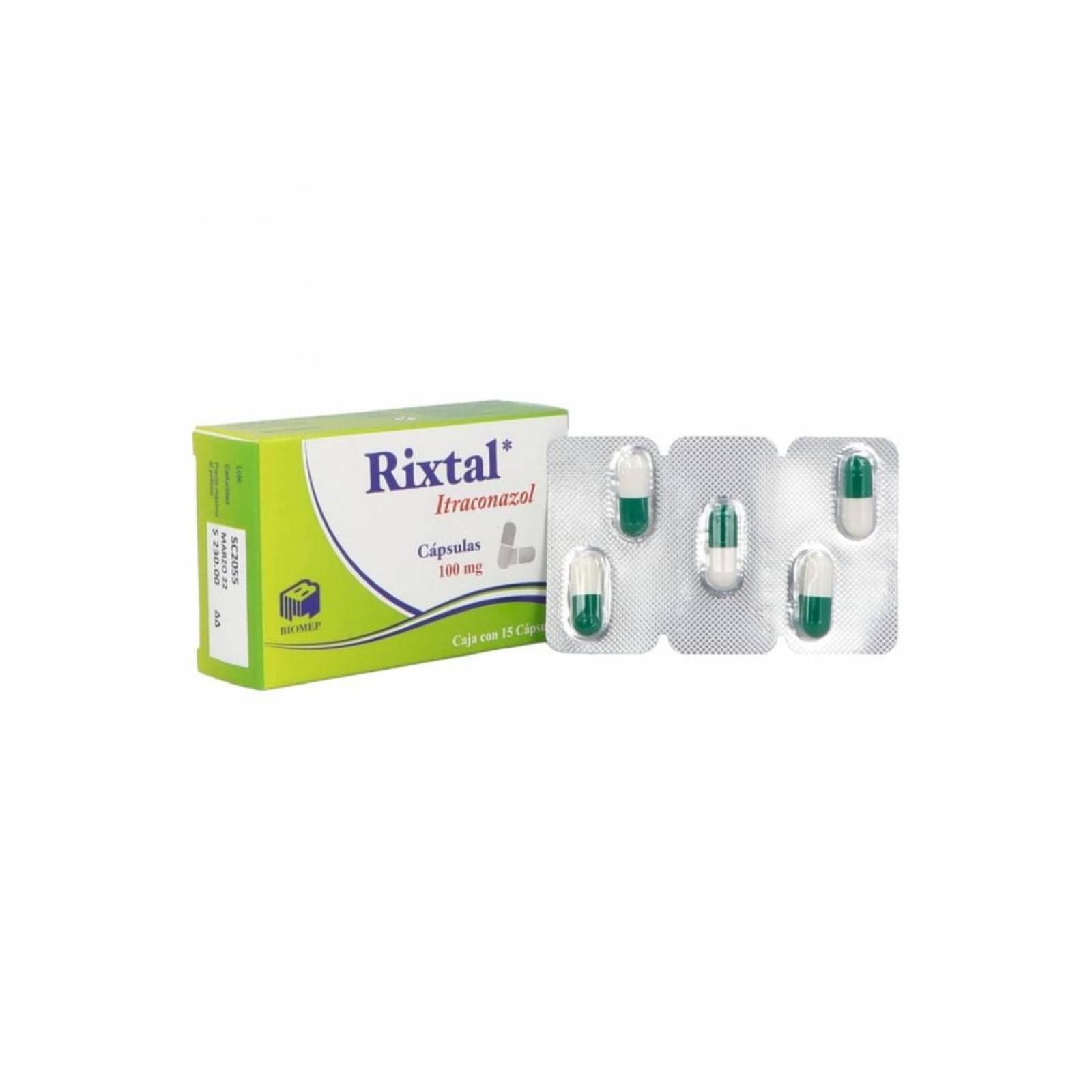 Rixtal 100 mg Caja Con 15 Cápsulas 