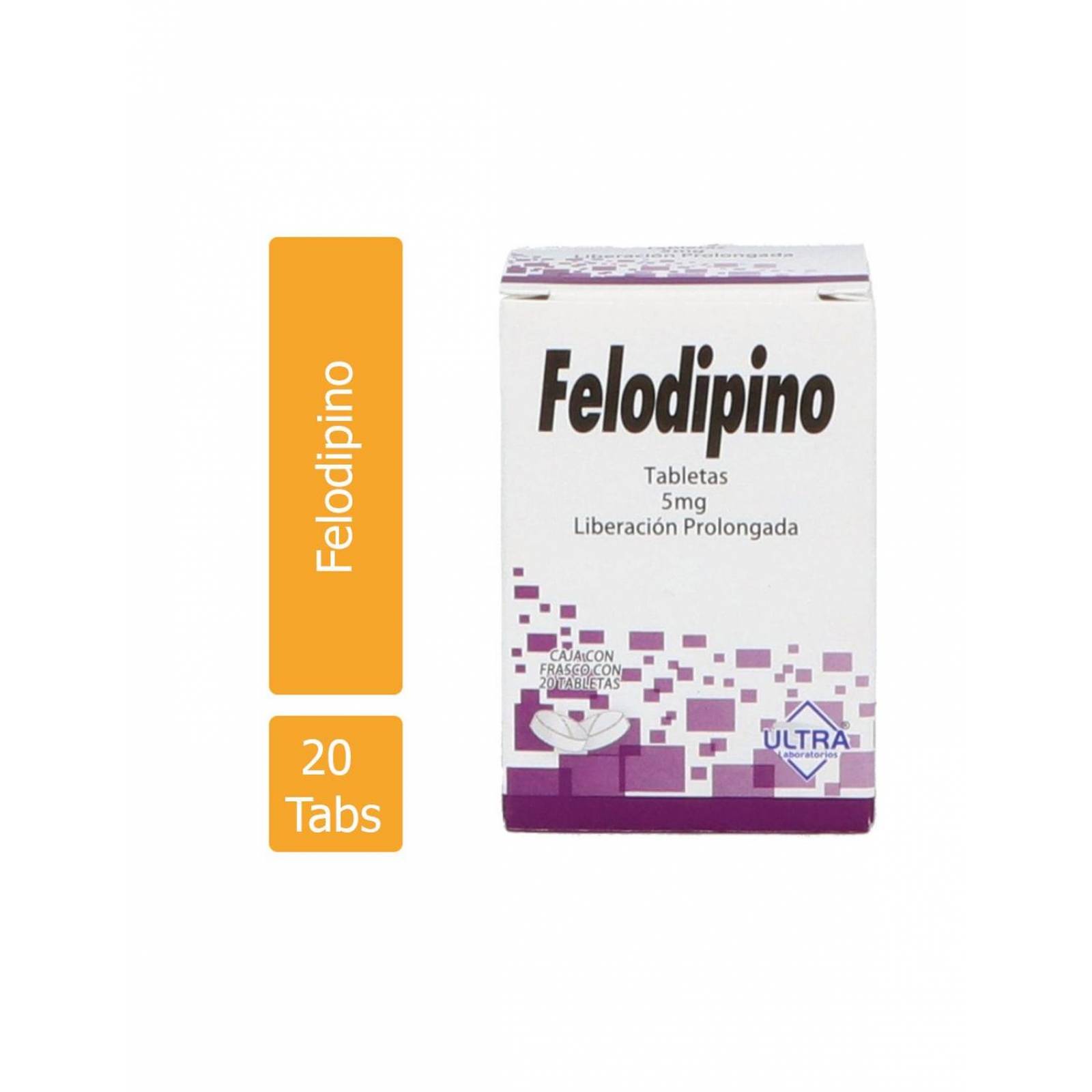 Felodipino 5 mg Caja Con 20 Tabletas 