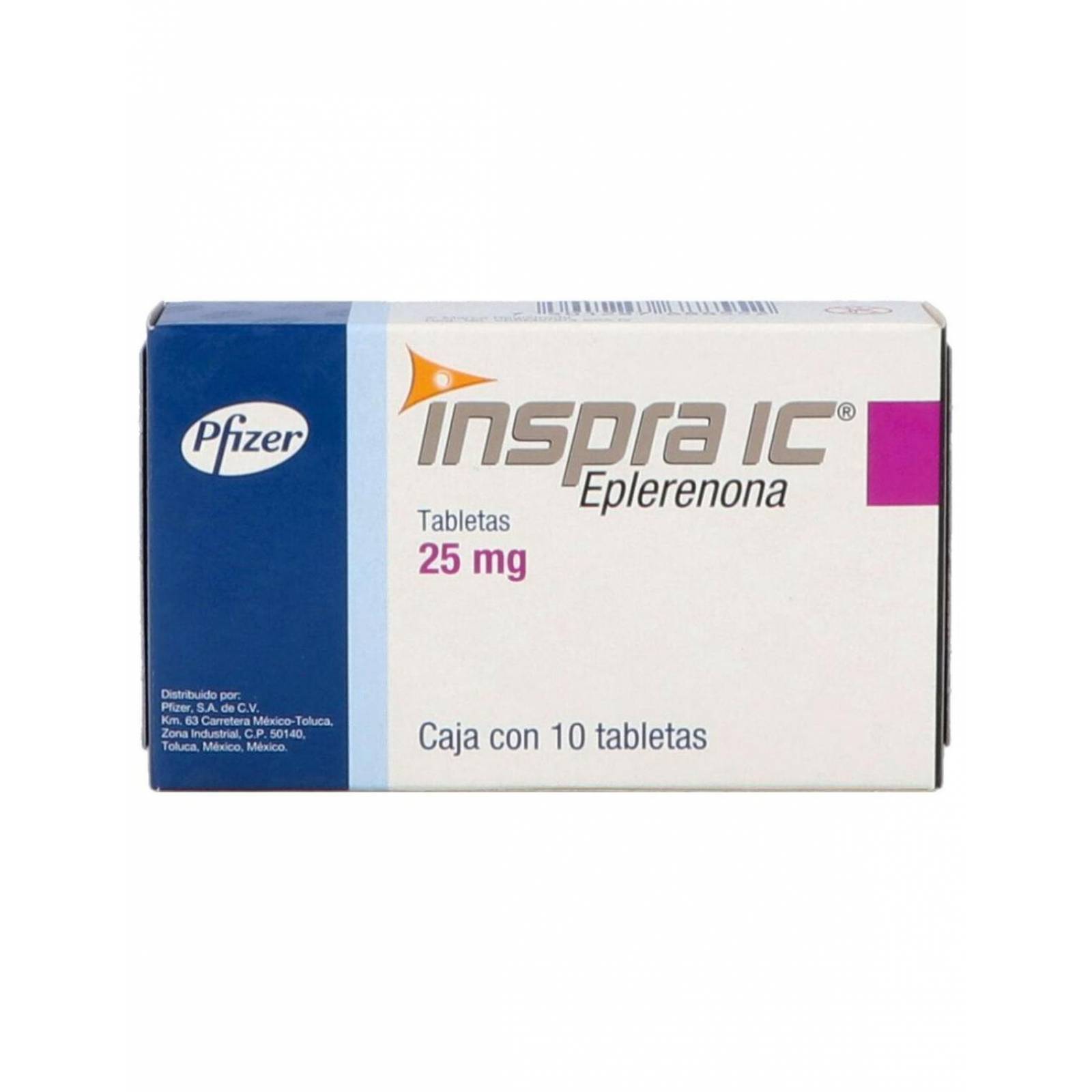 Inspra Ic 25 mg Caja Con 10 Tabletas 