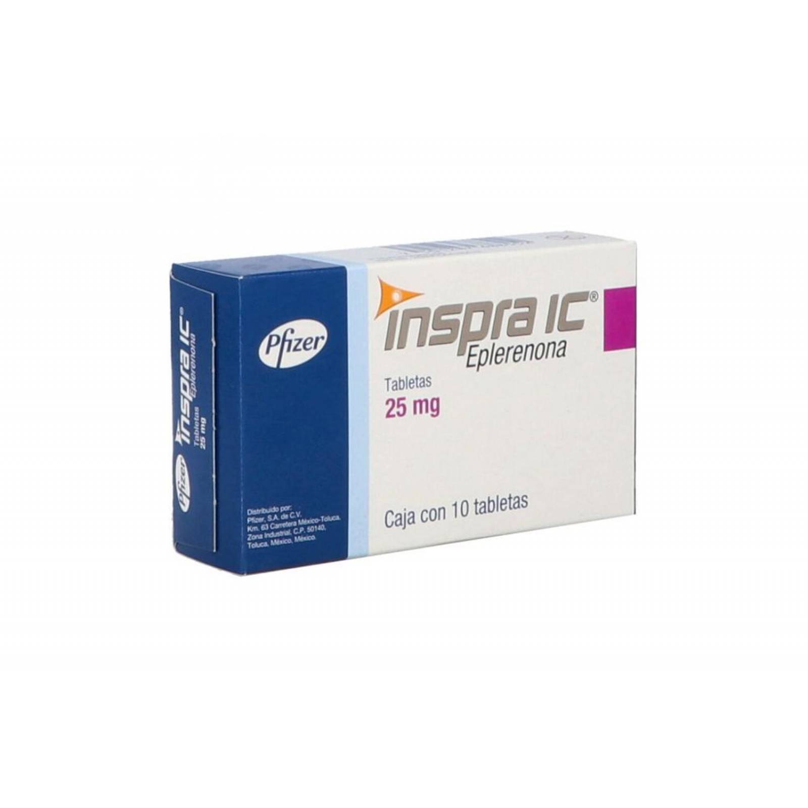 Inspra Ic 25 mg Caja Con 10 Tabletas 