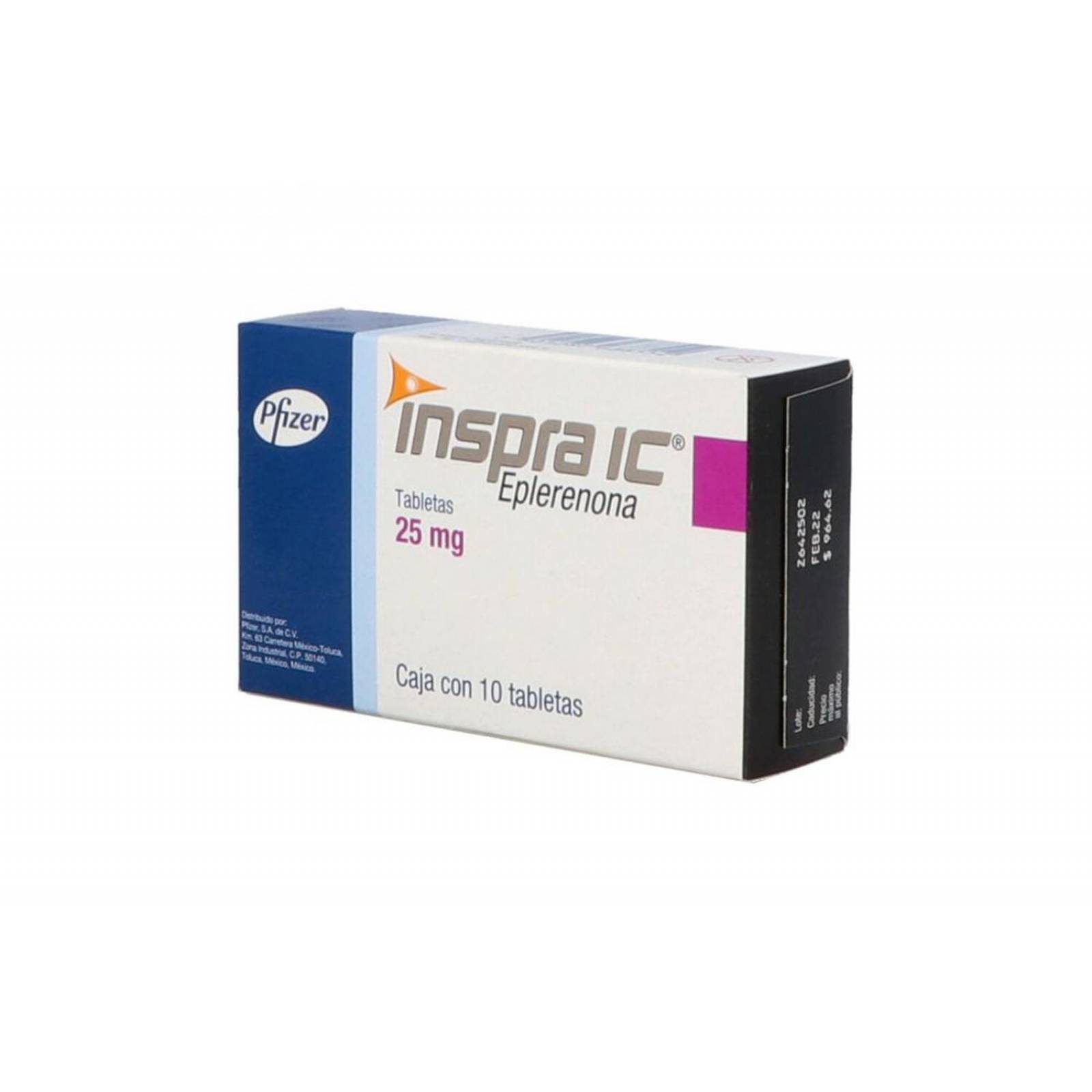 Inspra Ic 25 mg Caja Con 10 Tabletas 