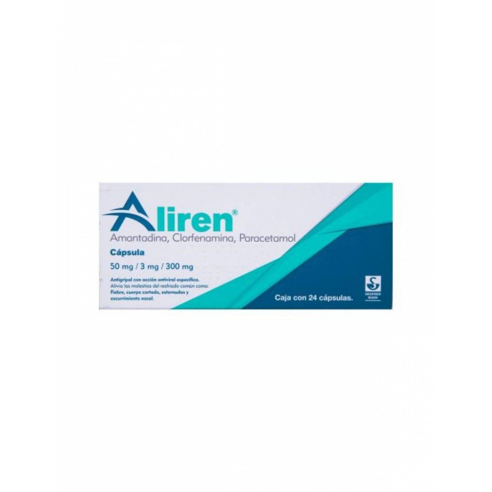 Aliren 50 mg/ 3mg/ 300 mg Caja Con 24 Cápsulas 