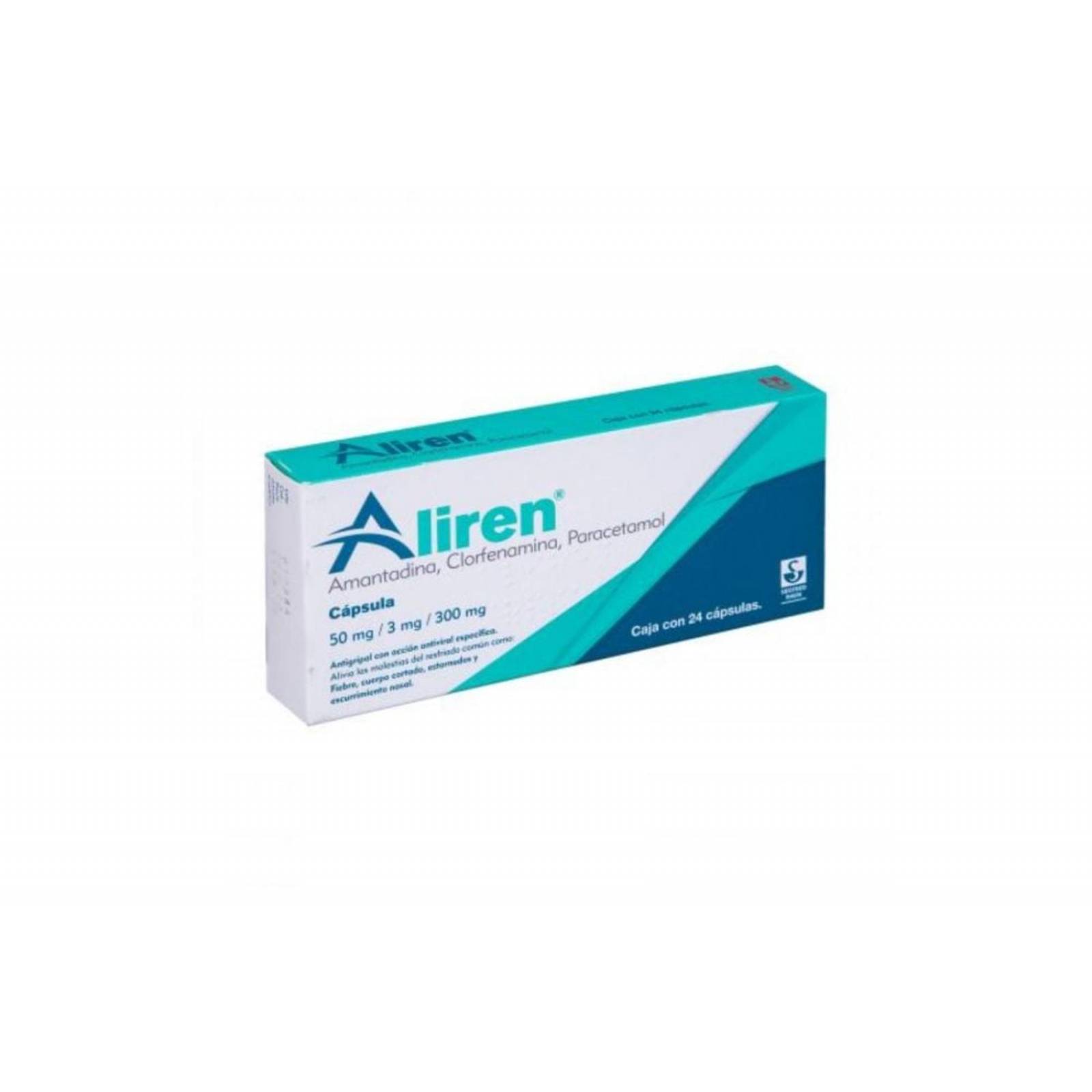Aliren 50 mg/ 3mg/ 300 mg Caja Con 24 Cápsulas 