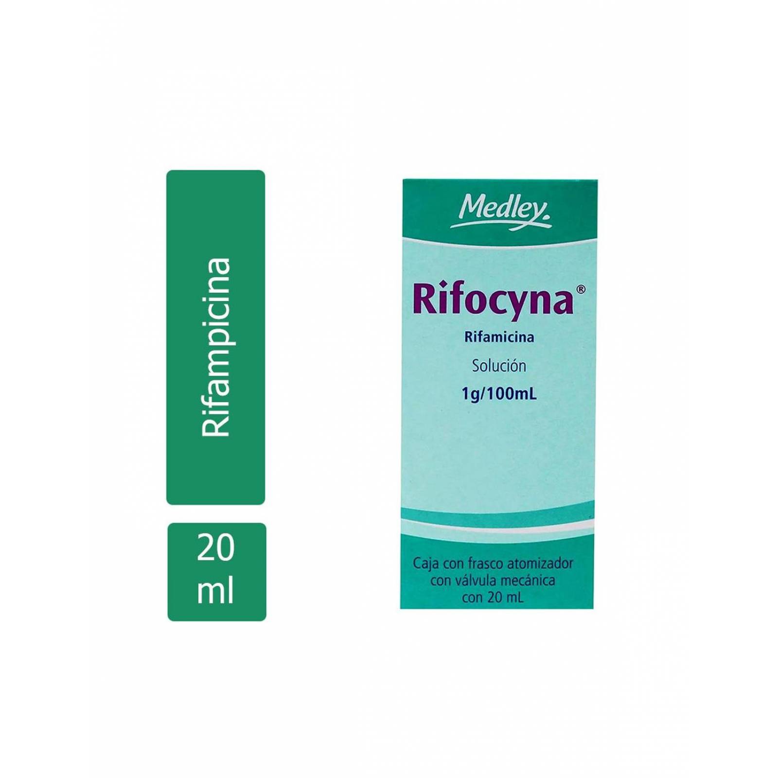Rifocyna Solución 1 g / 100 mL Caja Con Frasco Atomizador Con 20 mL 