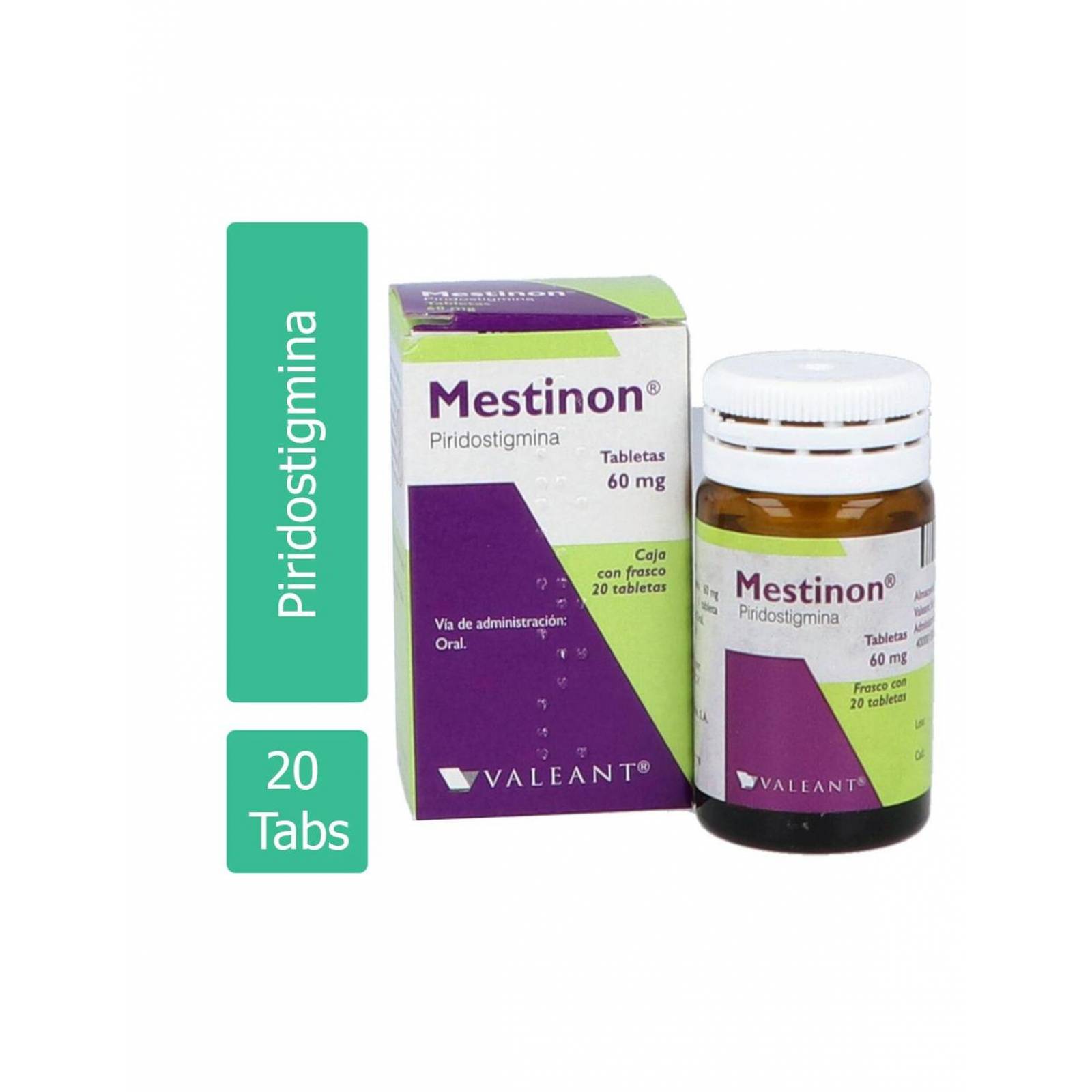 Mestinon 60 mg Caja Con Frasco Con 20 Tabletas 