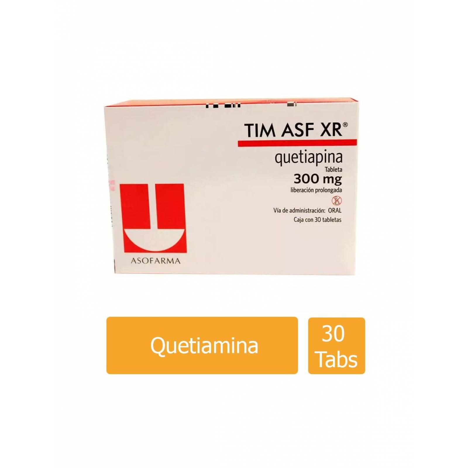 Tim asf XR 300 mg Caja Con 30 Tabletas 