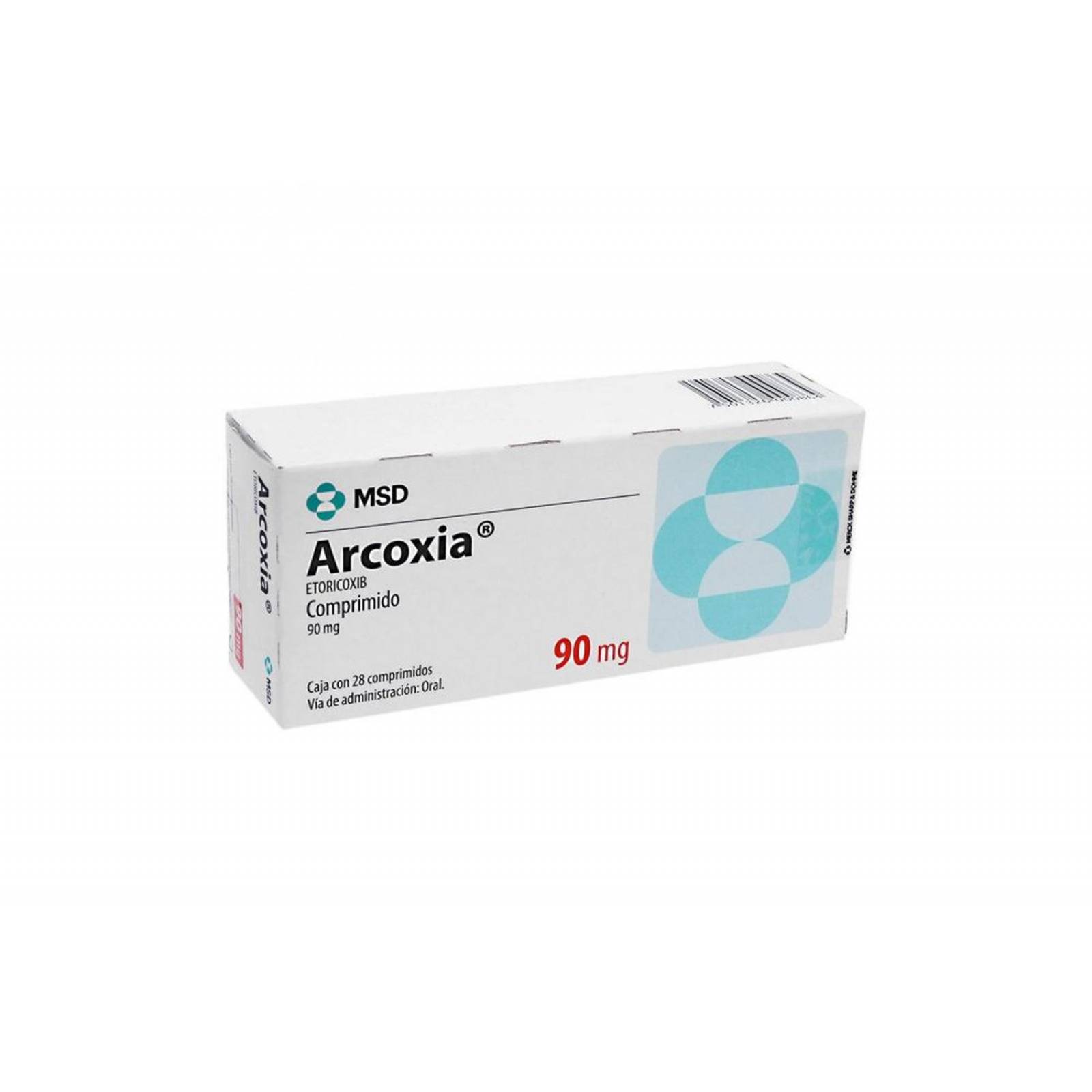 Arcoxia 90 mg Caja Con 28 Comprimidos 