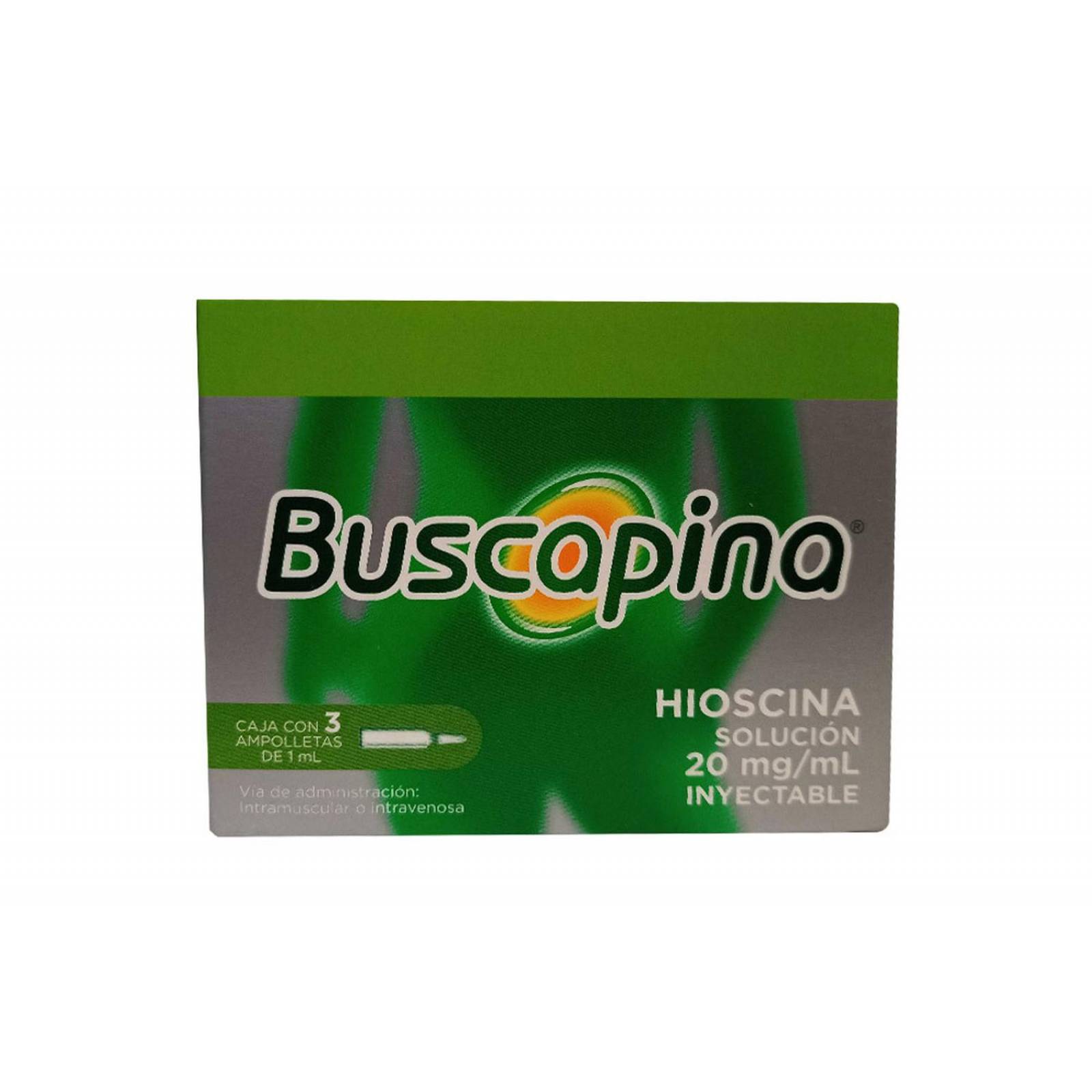 Buscapina 20mg/mL Solución Inyectable Caja Con 3 Ampolletas De 1mL 
