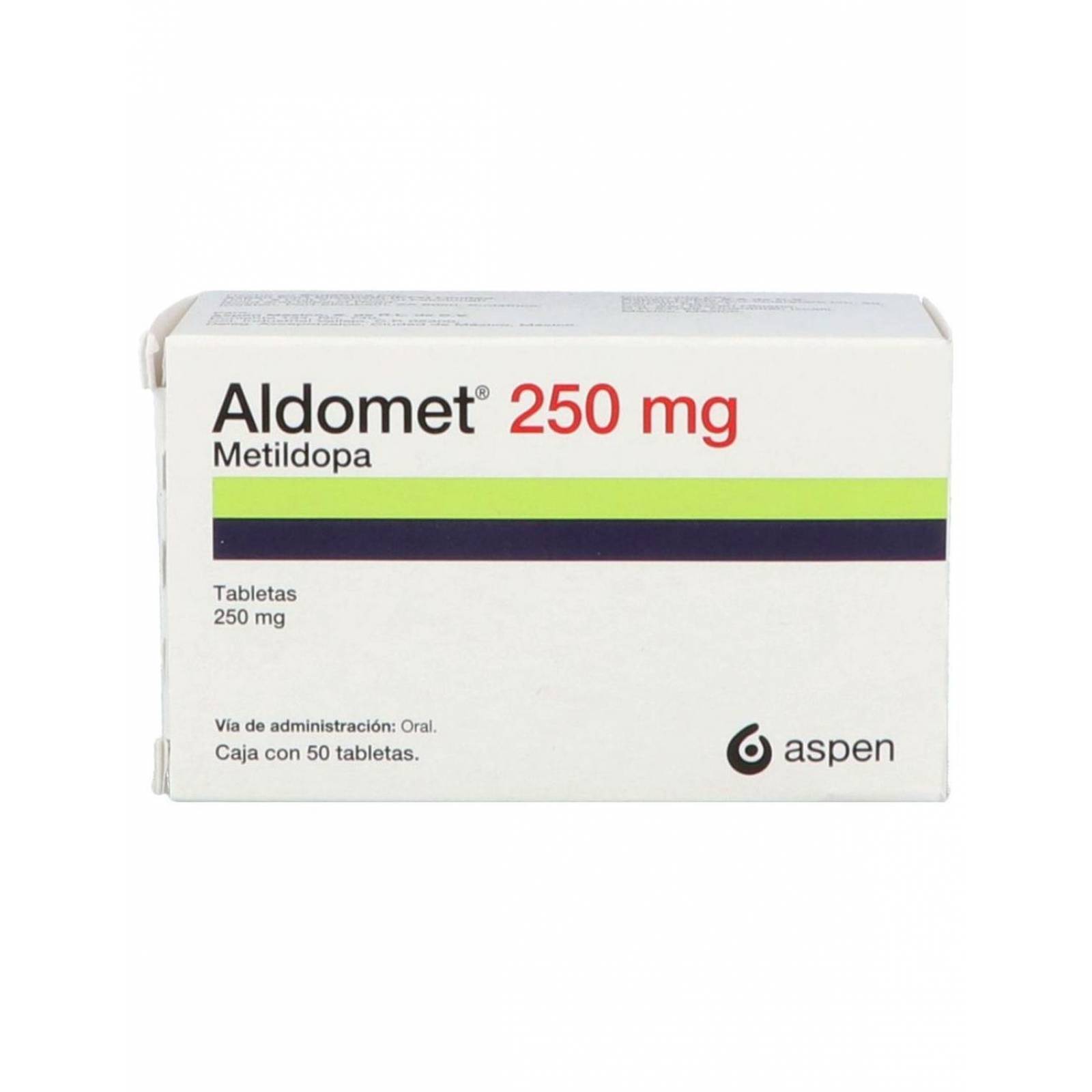 Aldomet 250 mg Caja Con 50 Tabletas 