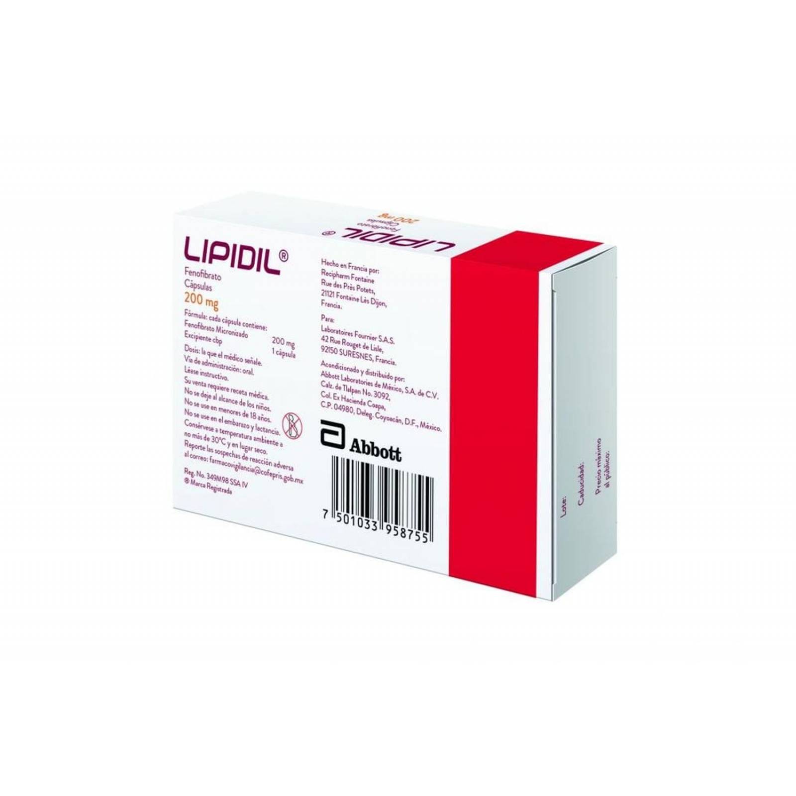 Lipidil 200 mg Caja Con 14 Cápsulas 