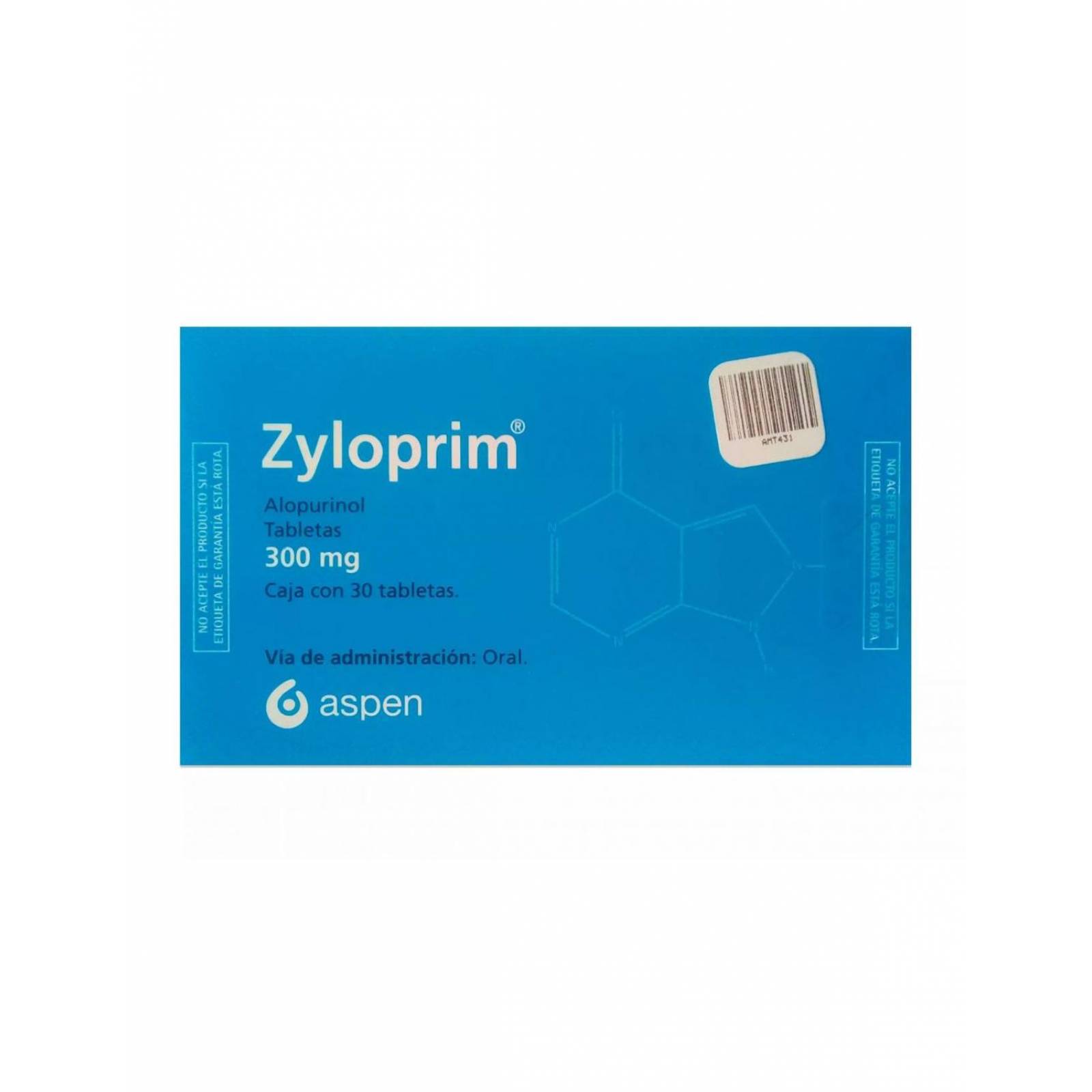 Zyloprim 300 mg Caja Con 30 Tabletas 