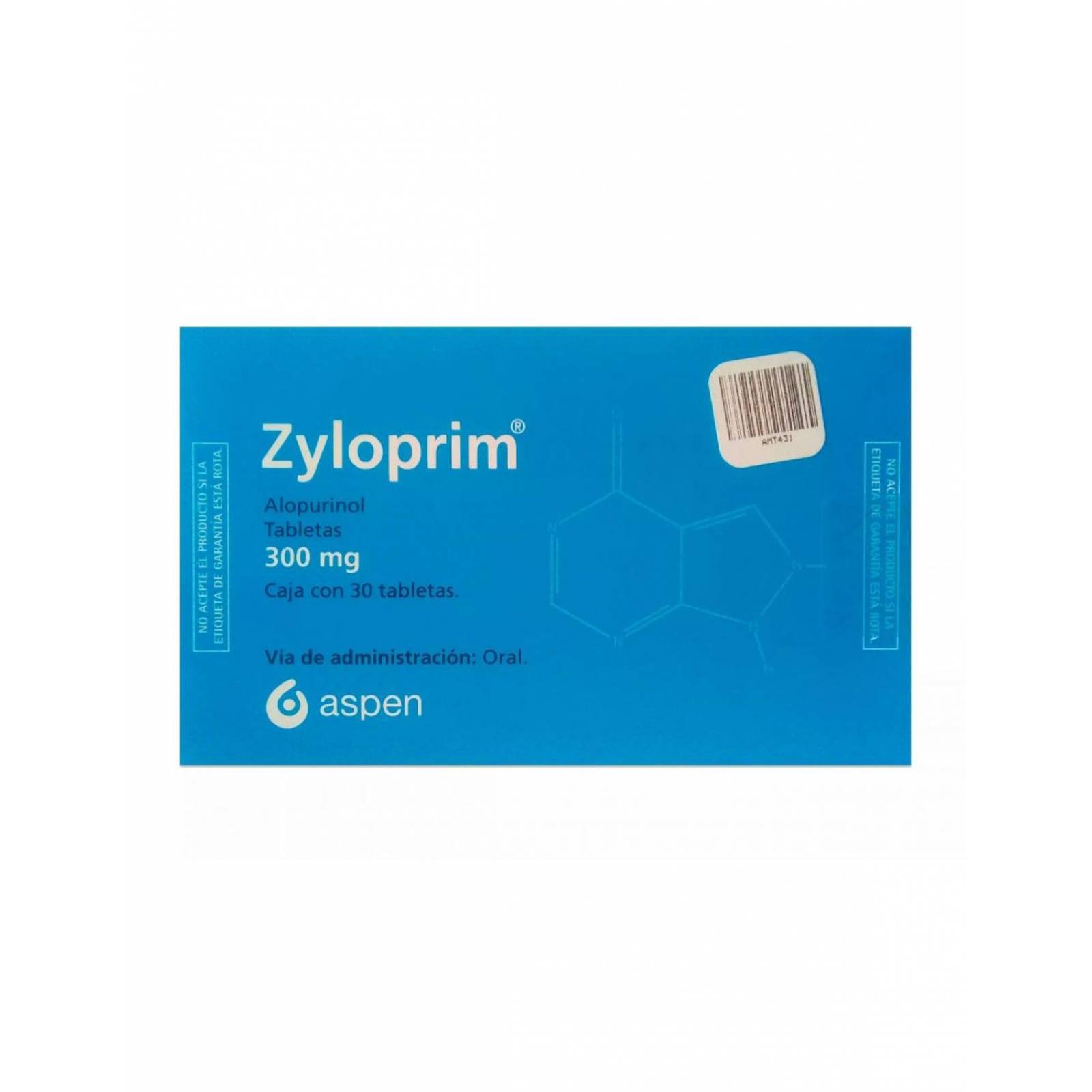 Zyloprim 300 mg Caja Con 30 Tabletas