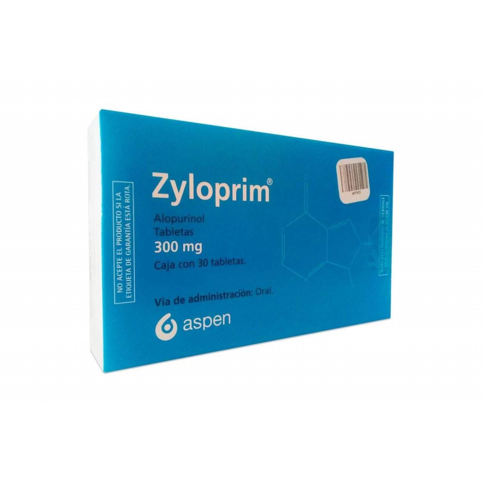 Zyloprim 300 mg Caja Con 30 Tabletas 