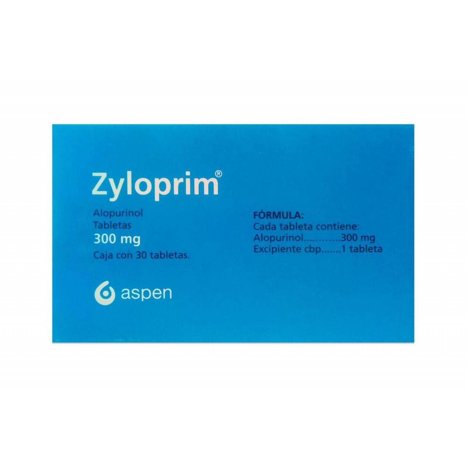 Zyloprim 300 mg Caja Con 30 Tabletas 