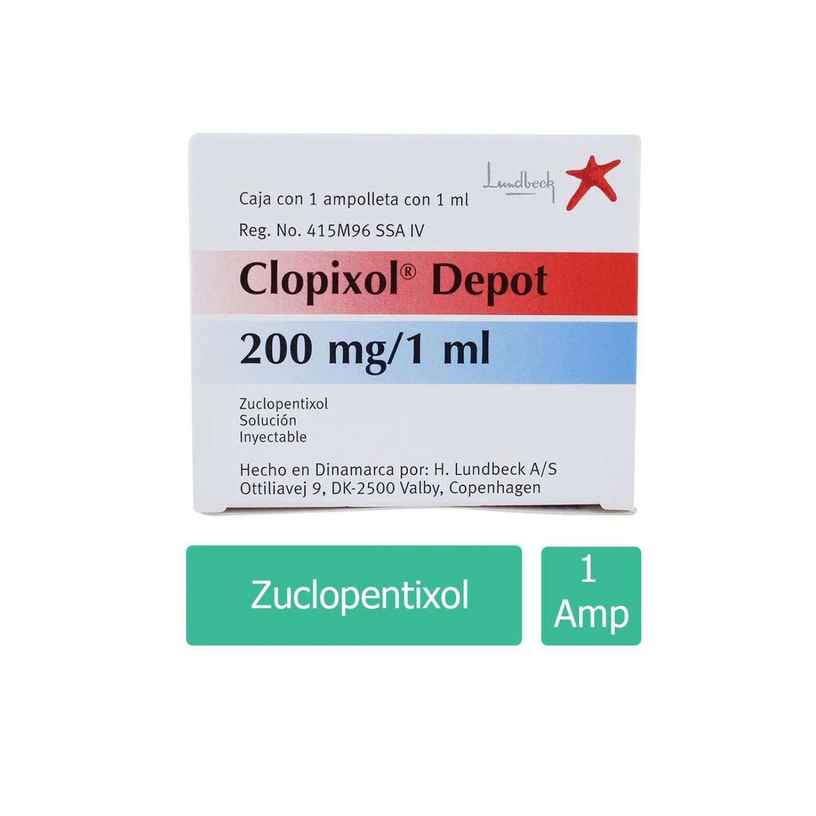 Clopixol Depot Solución Inyectable 200 mg / 1 mL Caja Con Una Ampolleta 1 mL 