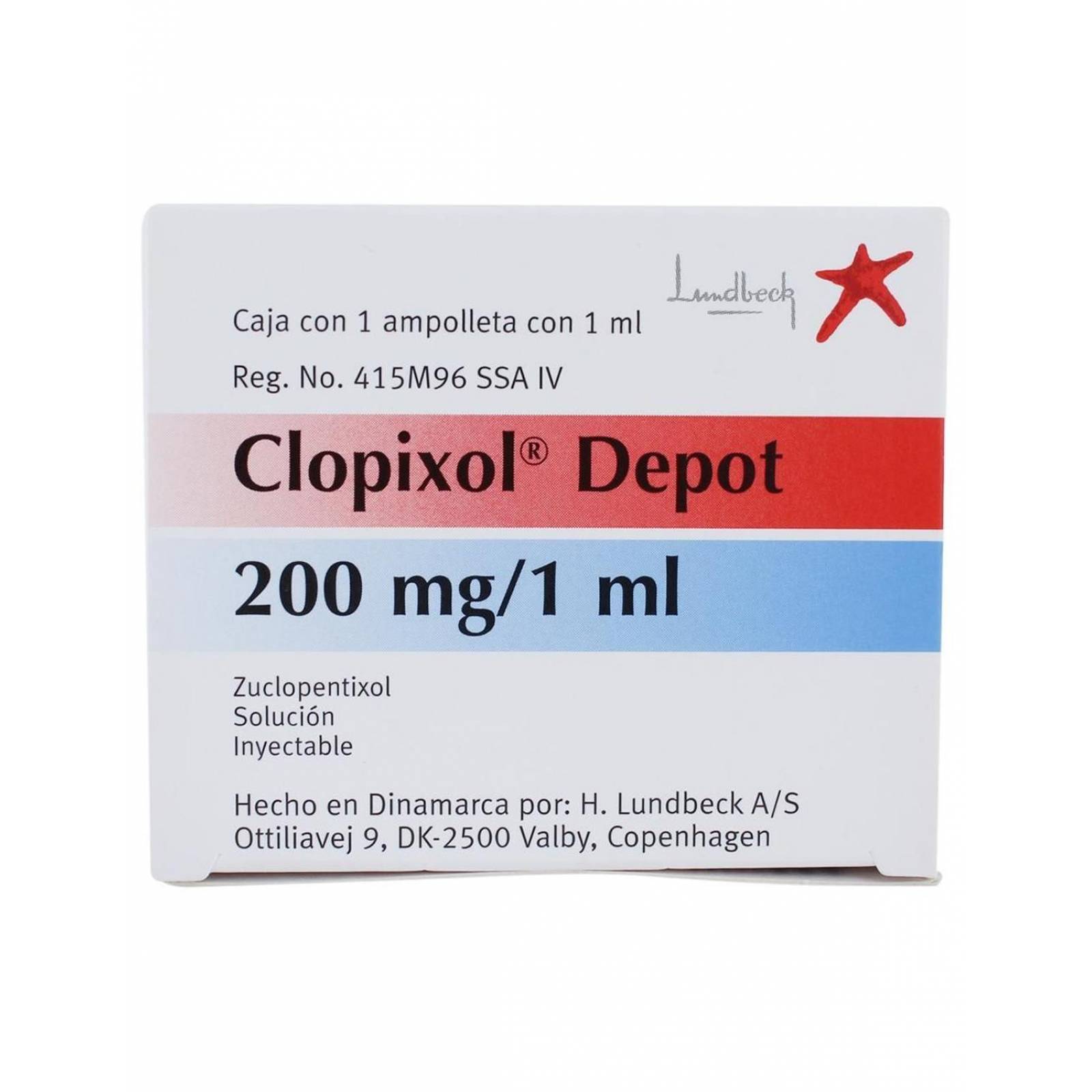 Clopixol Depot Solución Inyectable 200 mg / 1 mL Caja Con Una Ampolleta 1 mL 
