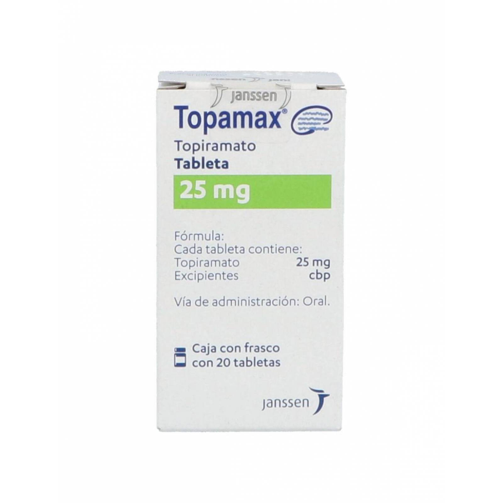 Topamax 25 mg Caja Con Frasco Con 20 Tabletas 
