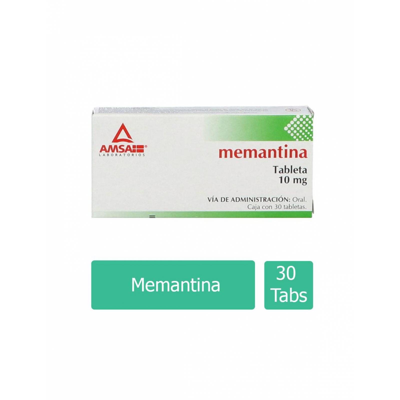 Memantina 10 mg Caja Con 30 Tabletas